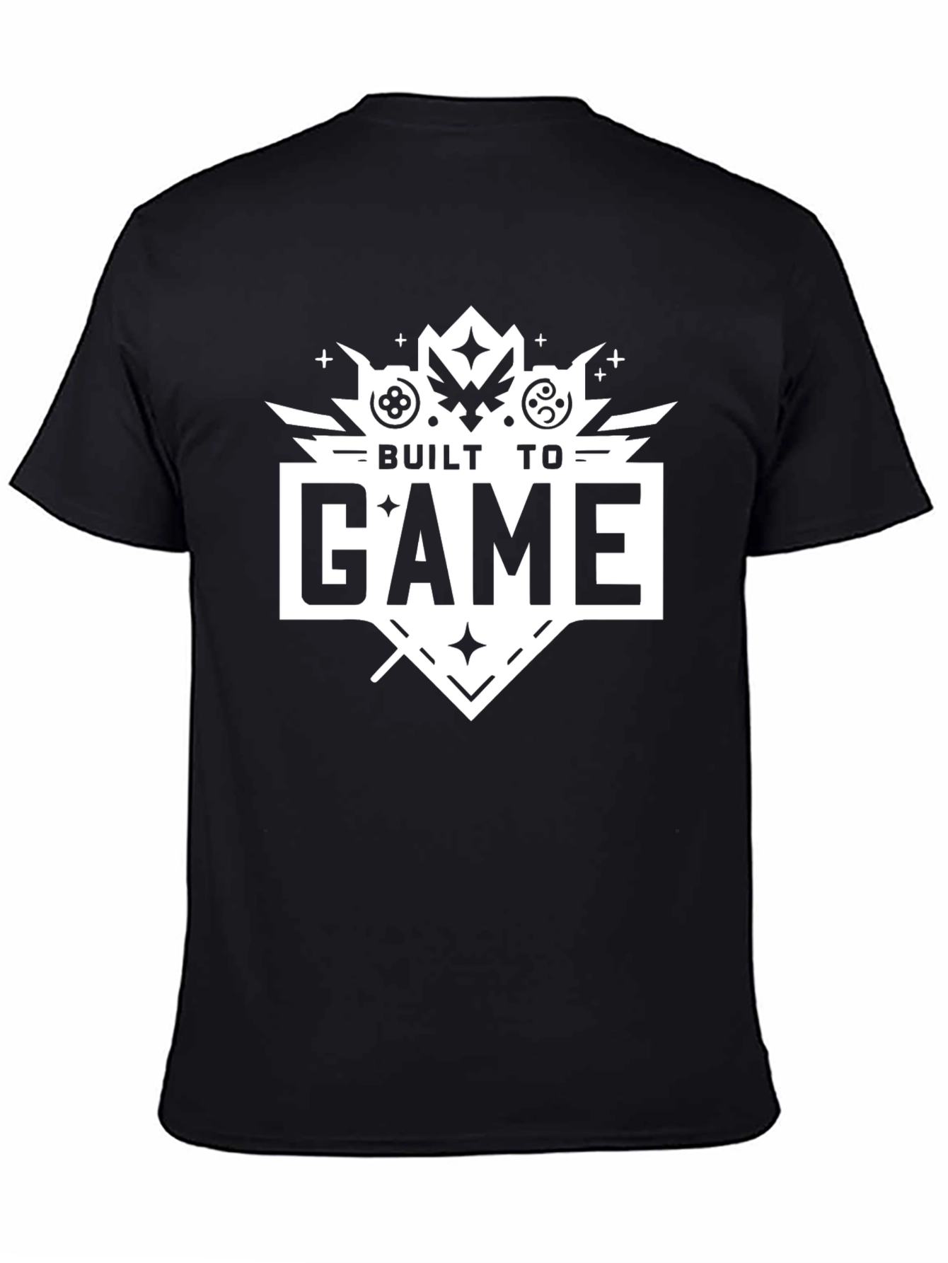 Built to Game Black T-Shirt - Gamer Apparel