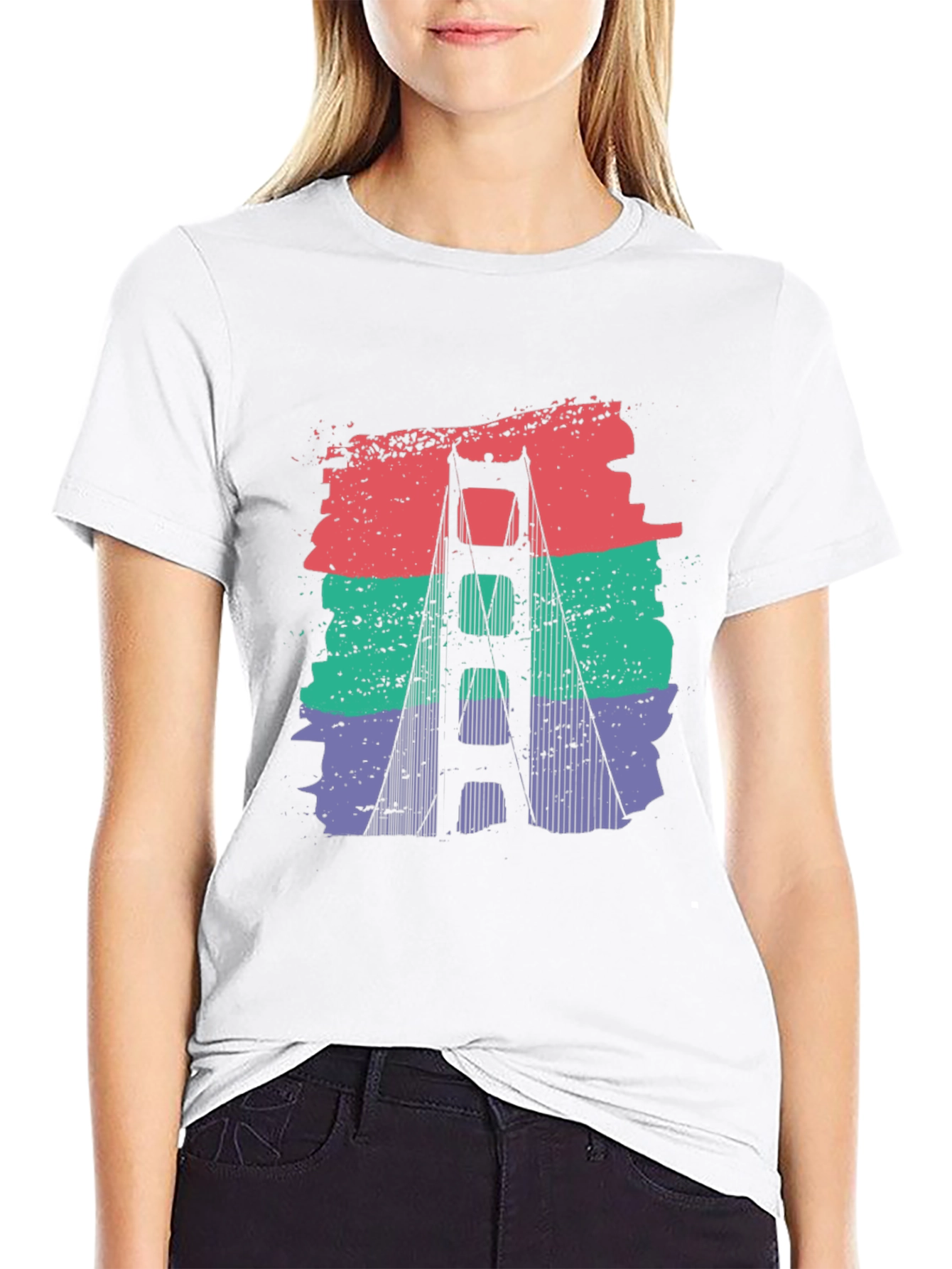 Golden Gate Bridge Retro Graphic T-Shirt