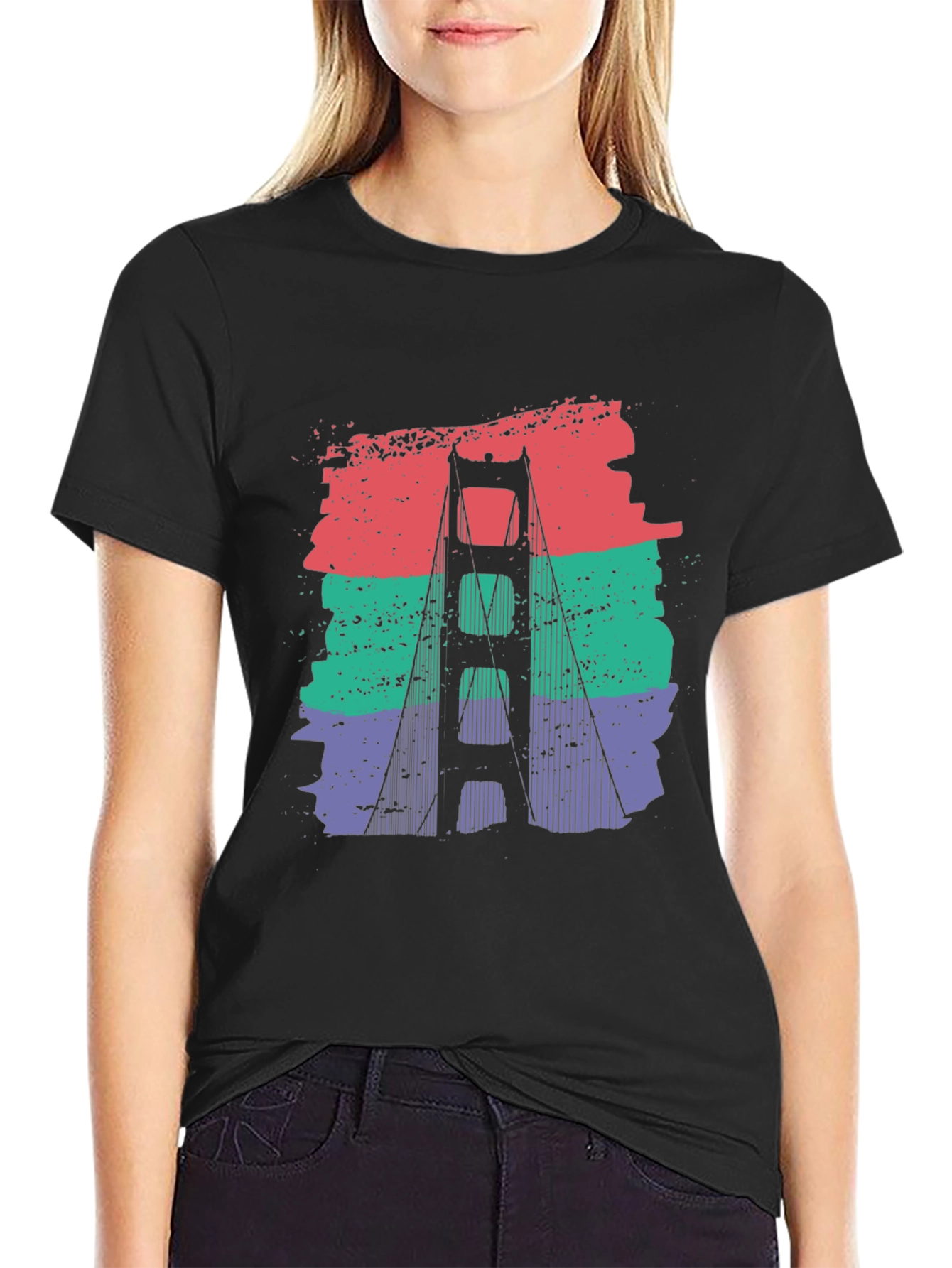 Golden Gate Bridge Retro Graphic T-Shirt