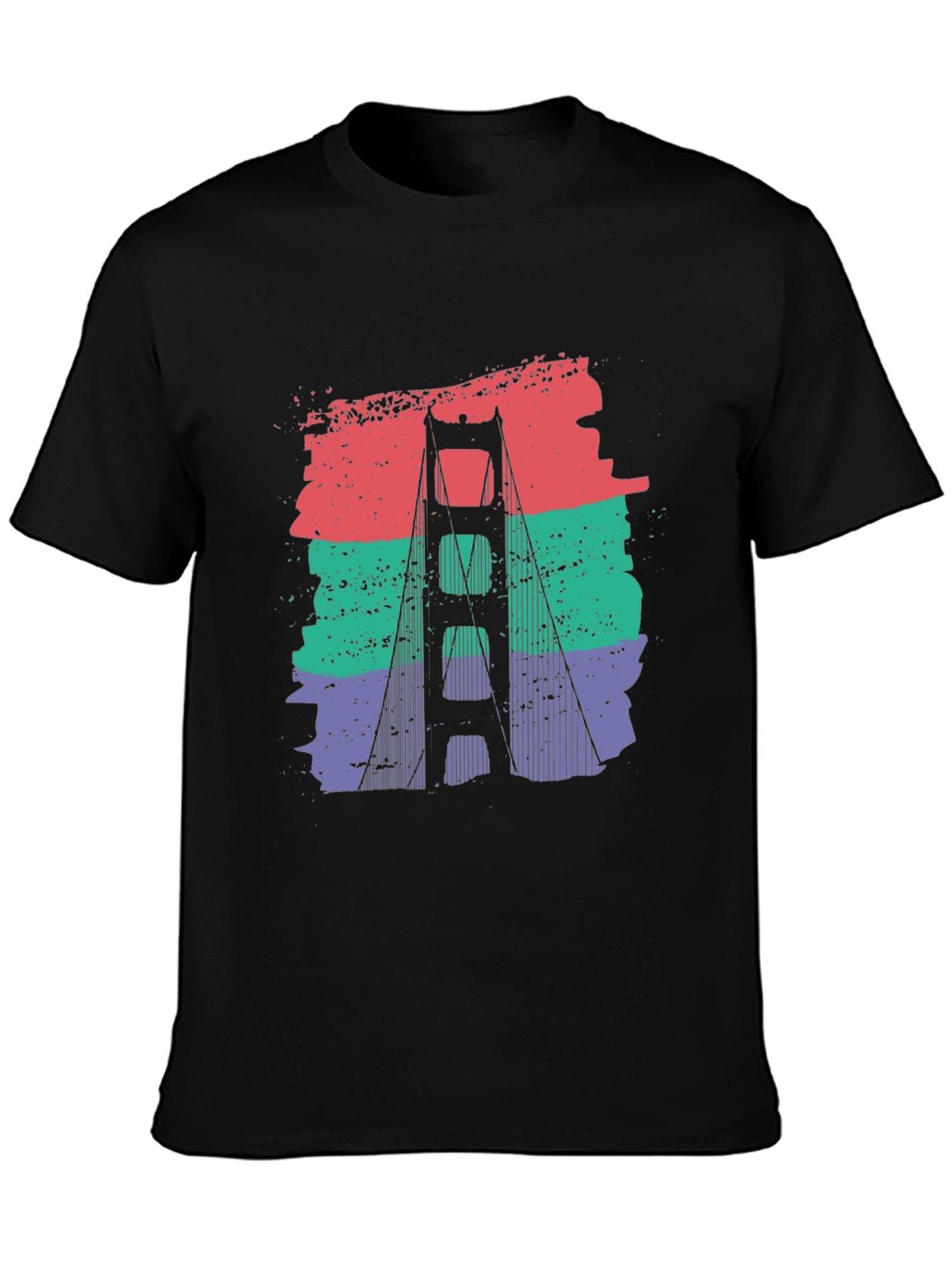 Golden Gate Bridge Retro Graphic T-Shirt