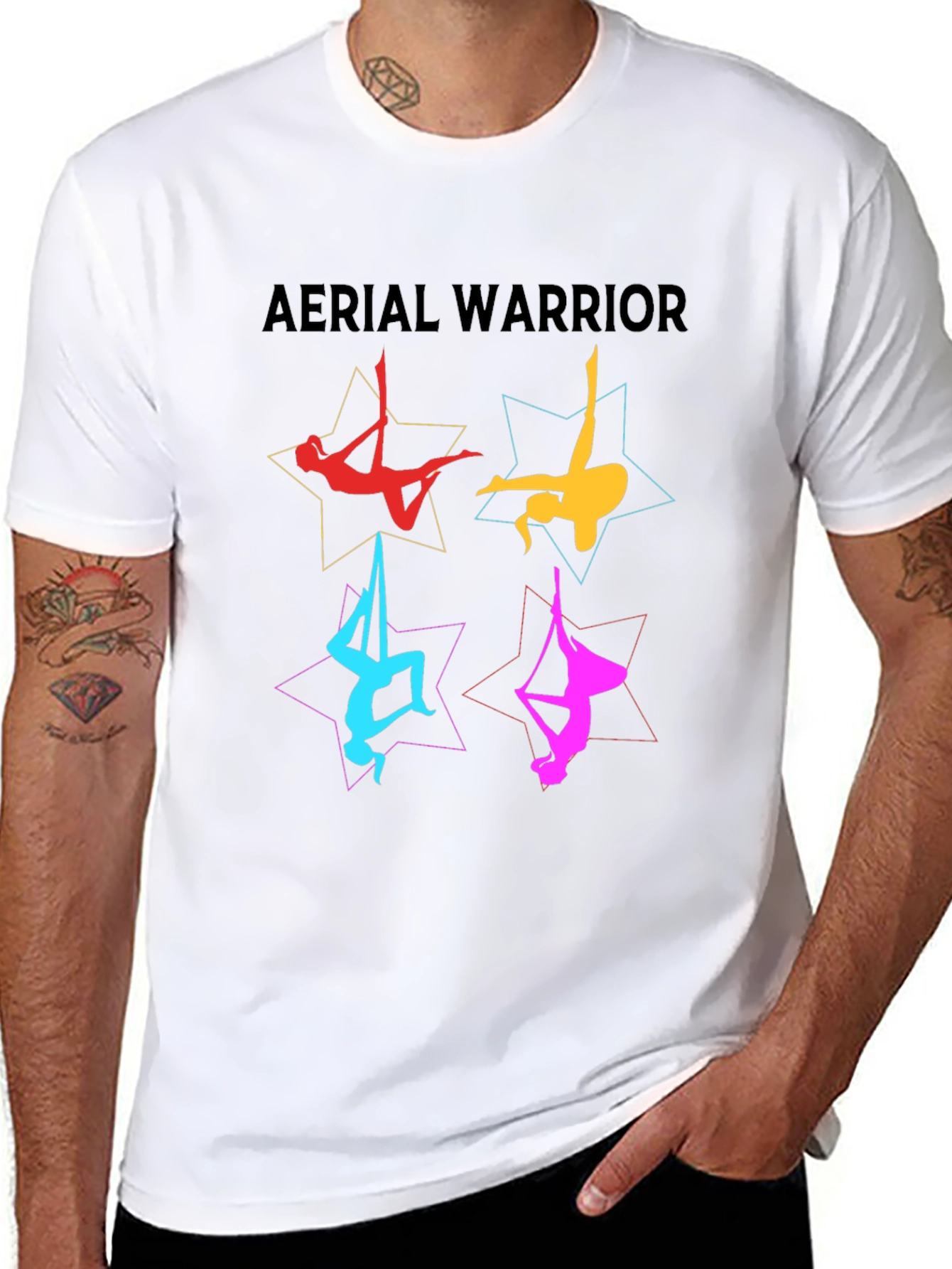 Aerial Warrior T-Shirt - Stylish Acrobatics Design