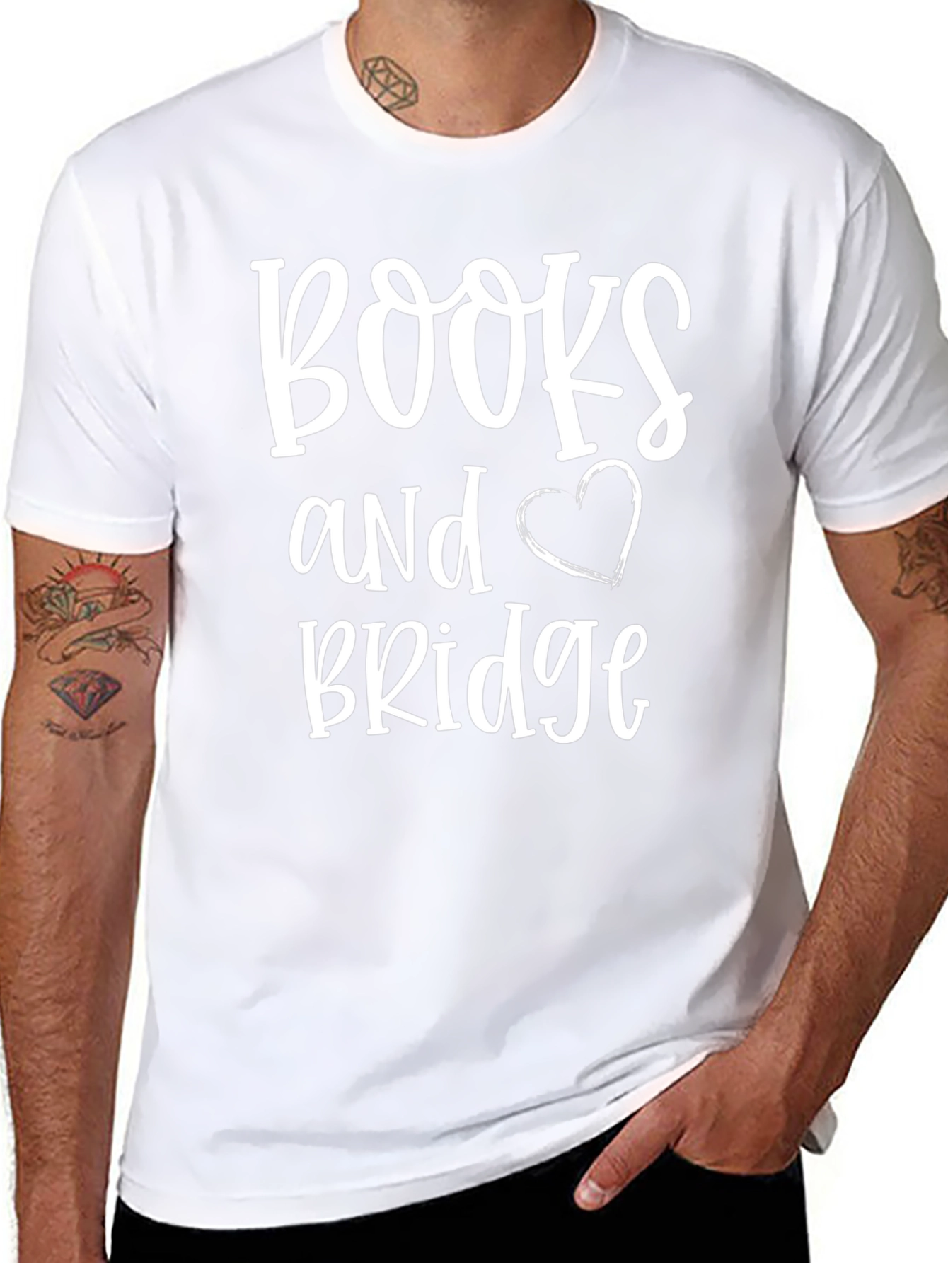 Books and Bridge Graphic T-Shirt