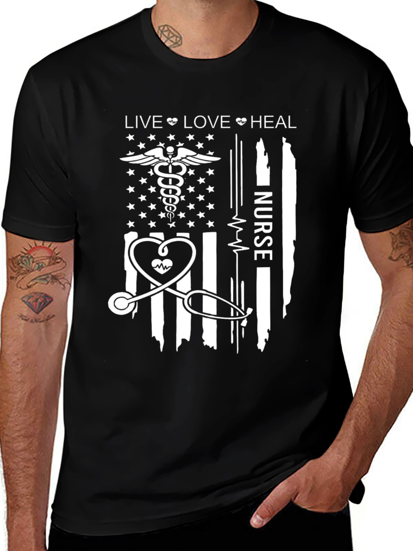 Live Love Heal Nurse T-Shirt