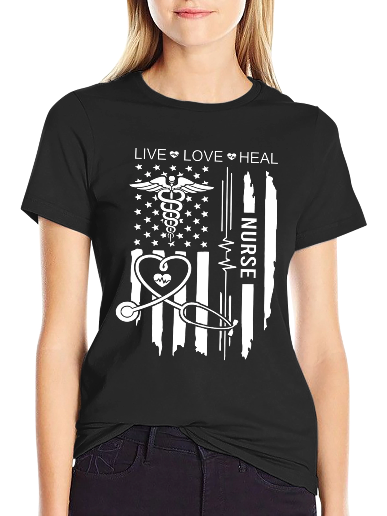 Live Love Heal Nurse T-Shirt