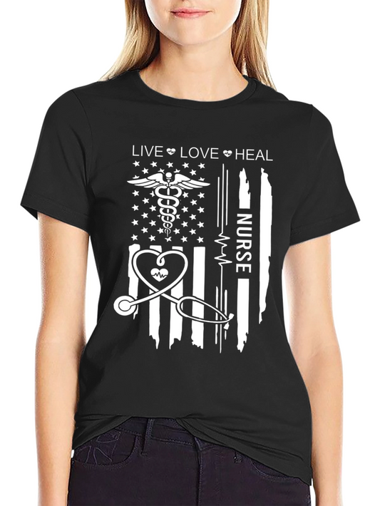 Live Love Heal Nurse T-Shirt