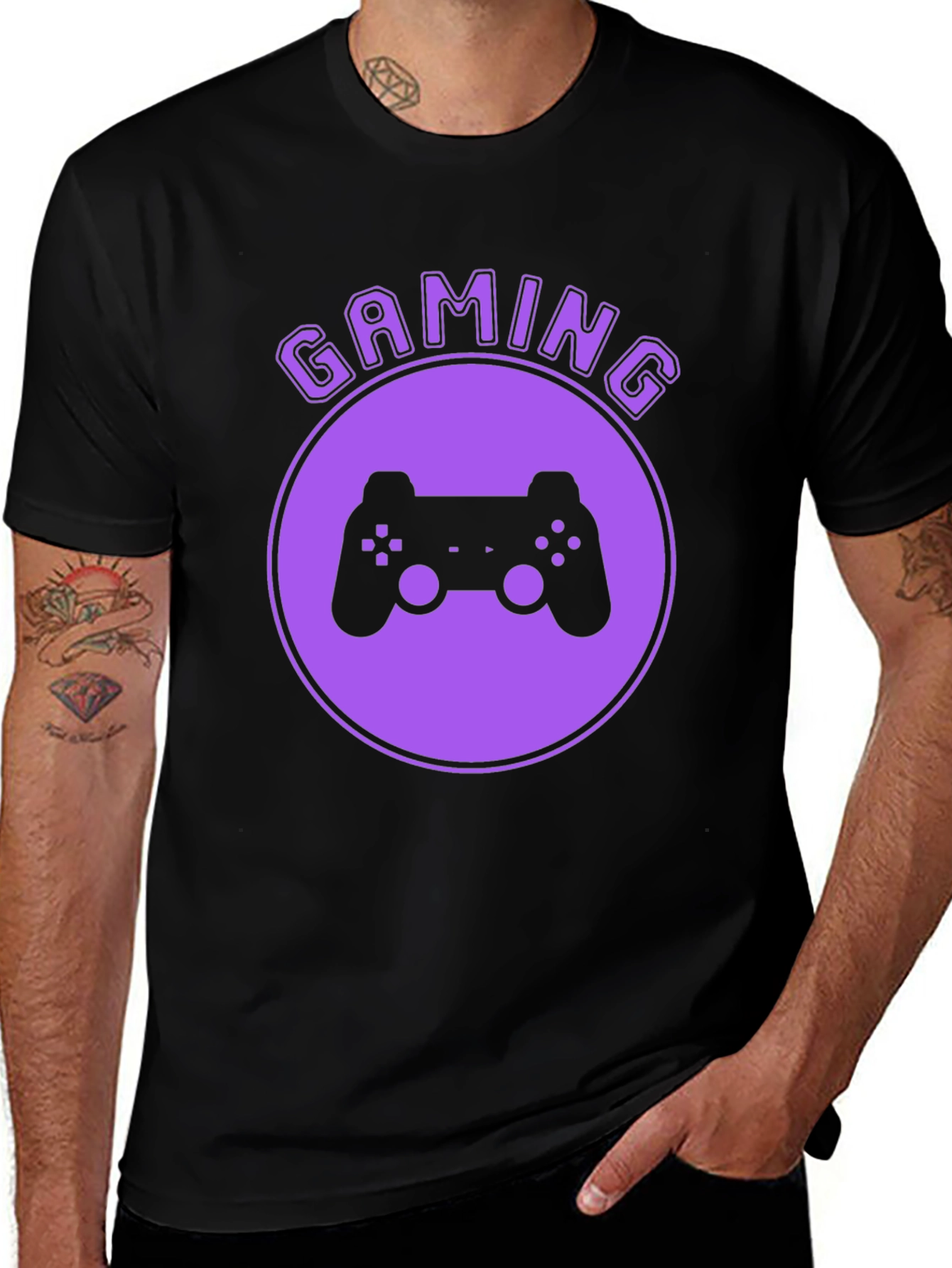 Gaming Controller Graphic Tee - Black