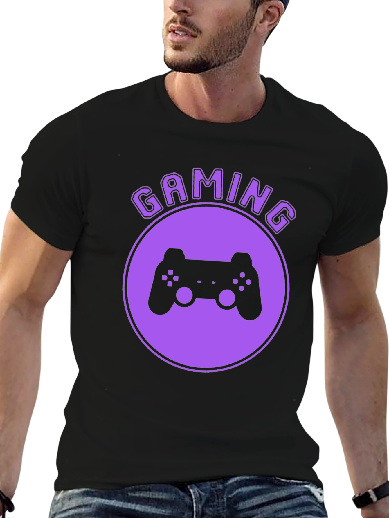 Gaming Controller Graphic Tee - Black