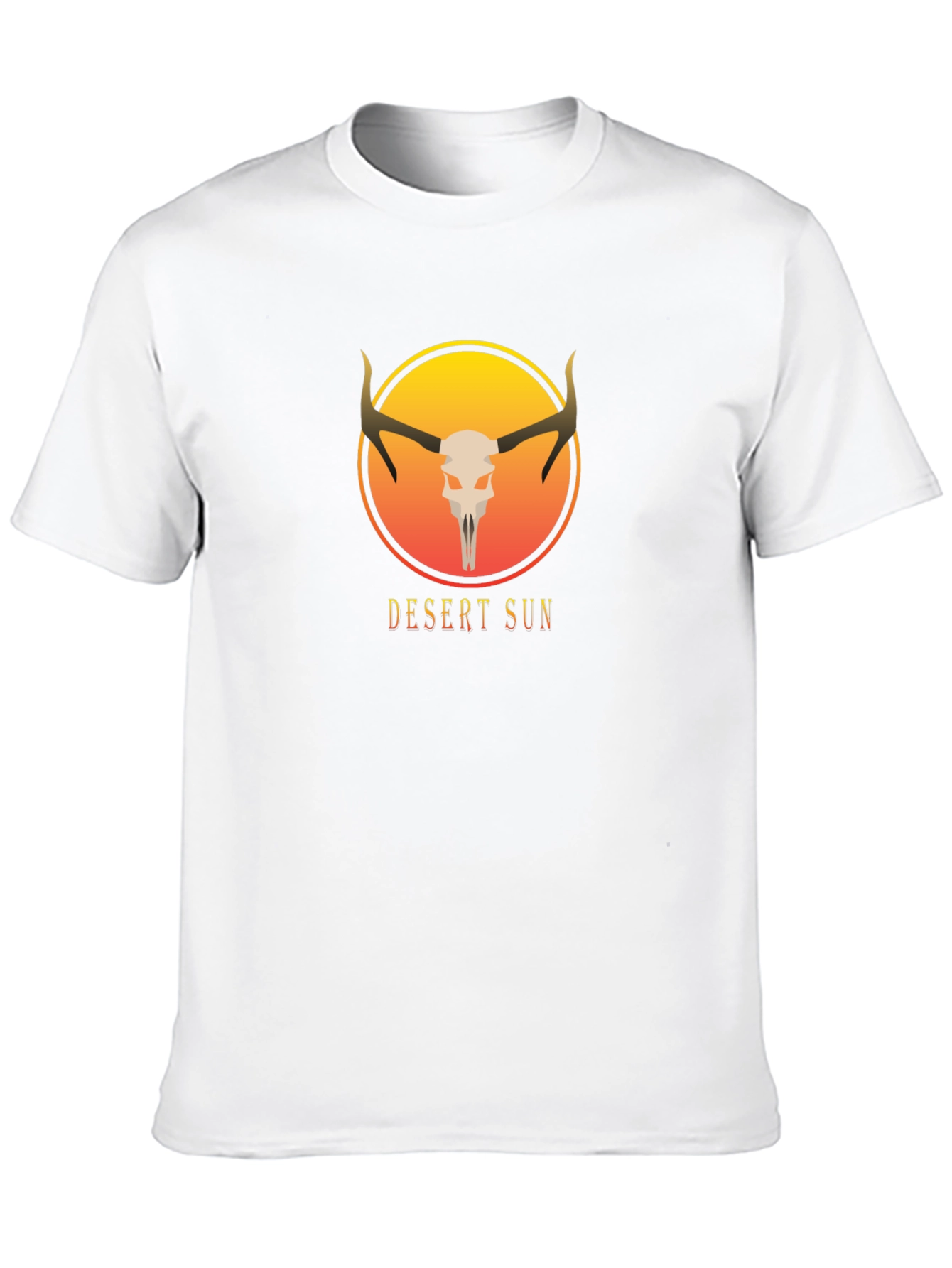 Desert Sun Skull Graphic Tee - Unisex Black T-Shirt