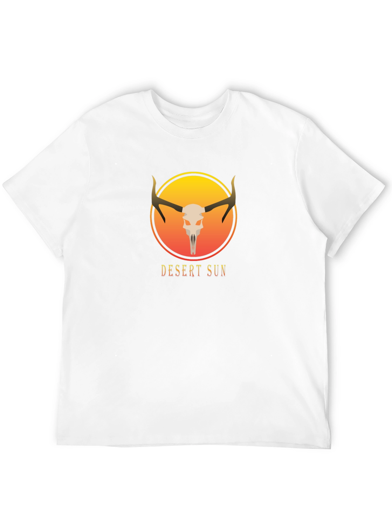Desert Sun Skull Graphic Tee - Unisex Black T-Shirt