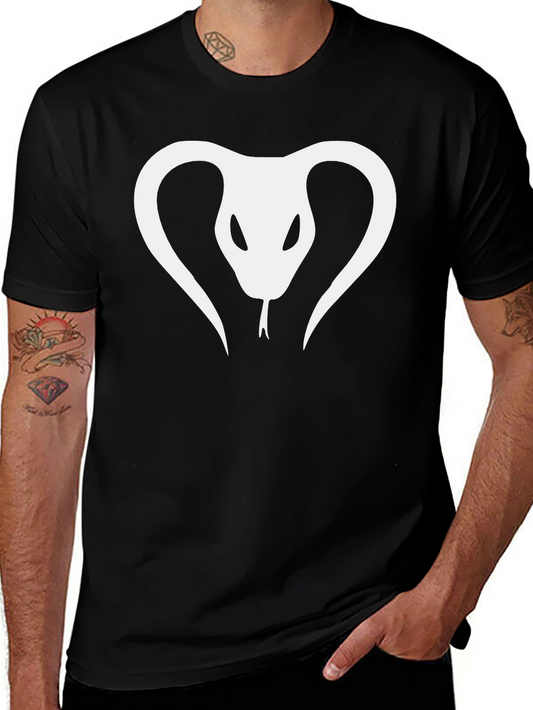 Cobra Snake Graphic Tee - Bold Black T-Shirt