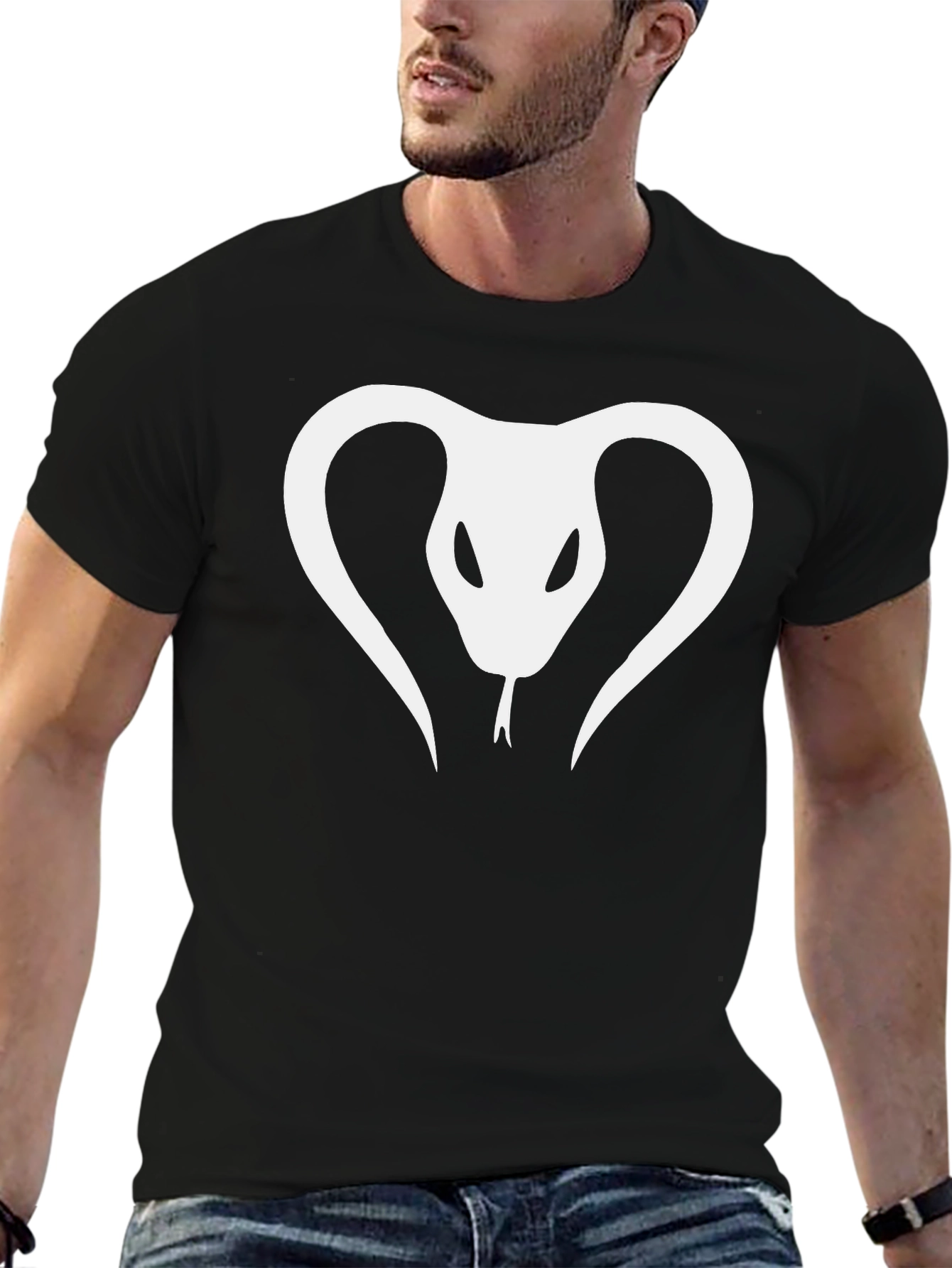 Cobra Snake Graphic Tee - Bold Black T-Shirt