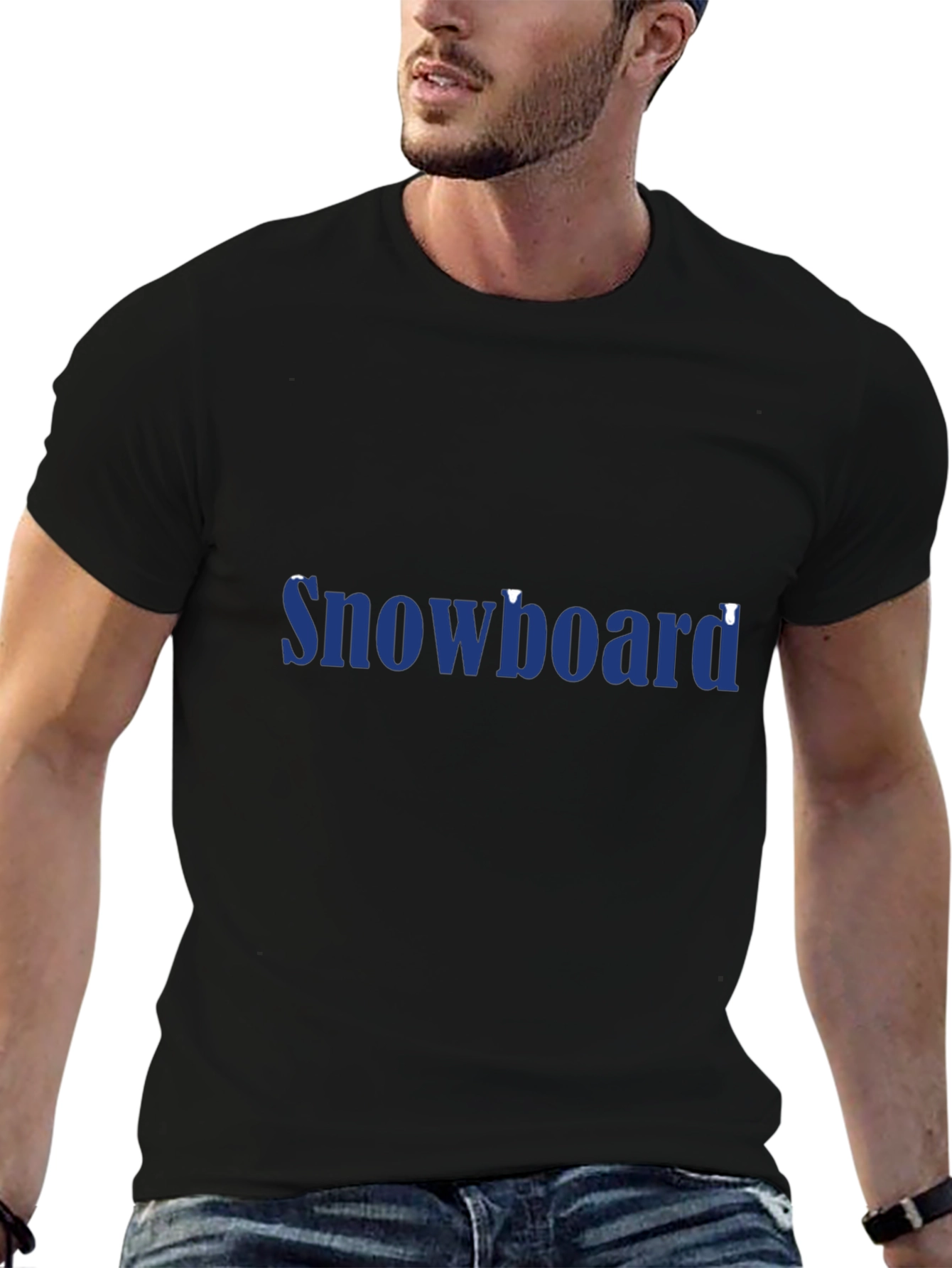 Snowboard Graphic Black T-Shirt