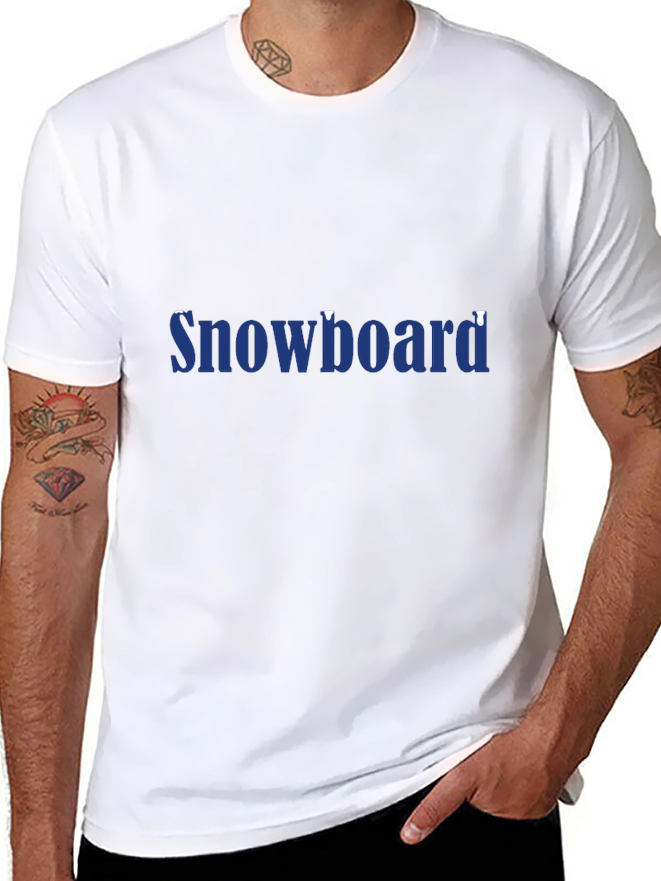 Snowboard Graphic Black T-Shirt