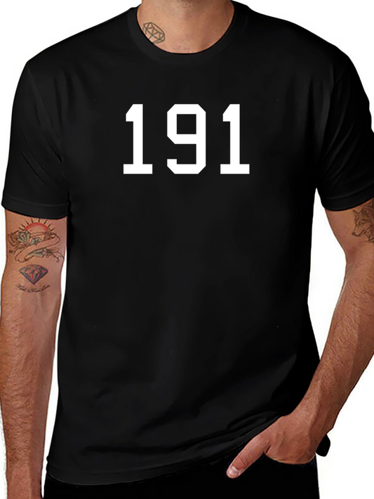 Number 191 Graphic T-Shirt - Black Cotton Tee