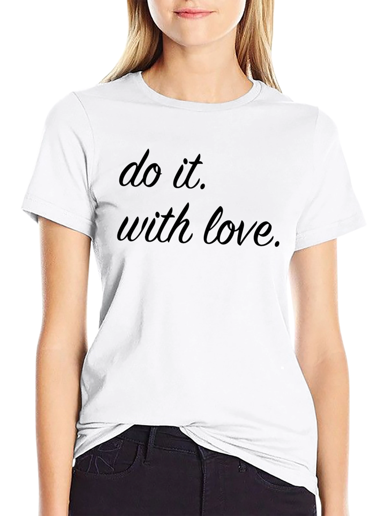 Do It With Love Black Graphic Tee
