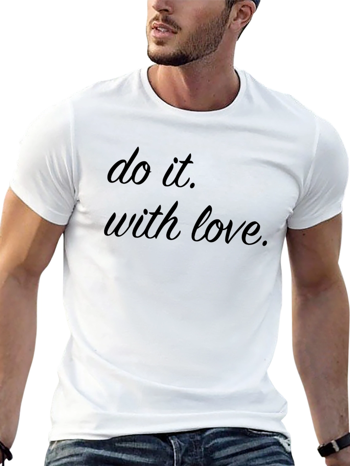Do It With Love Black Graphic Tee