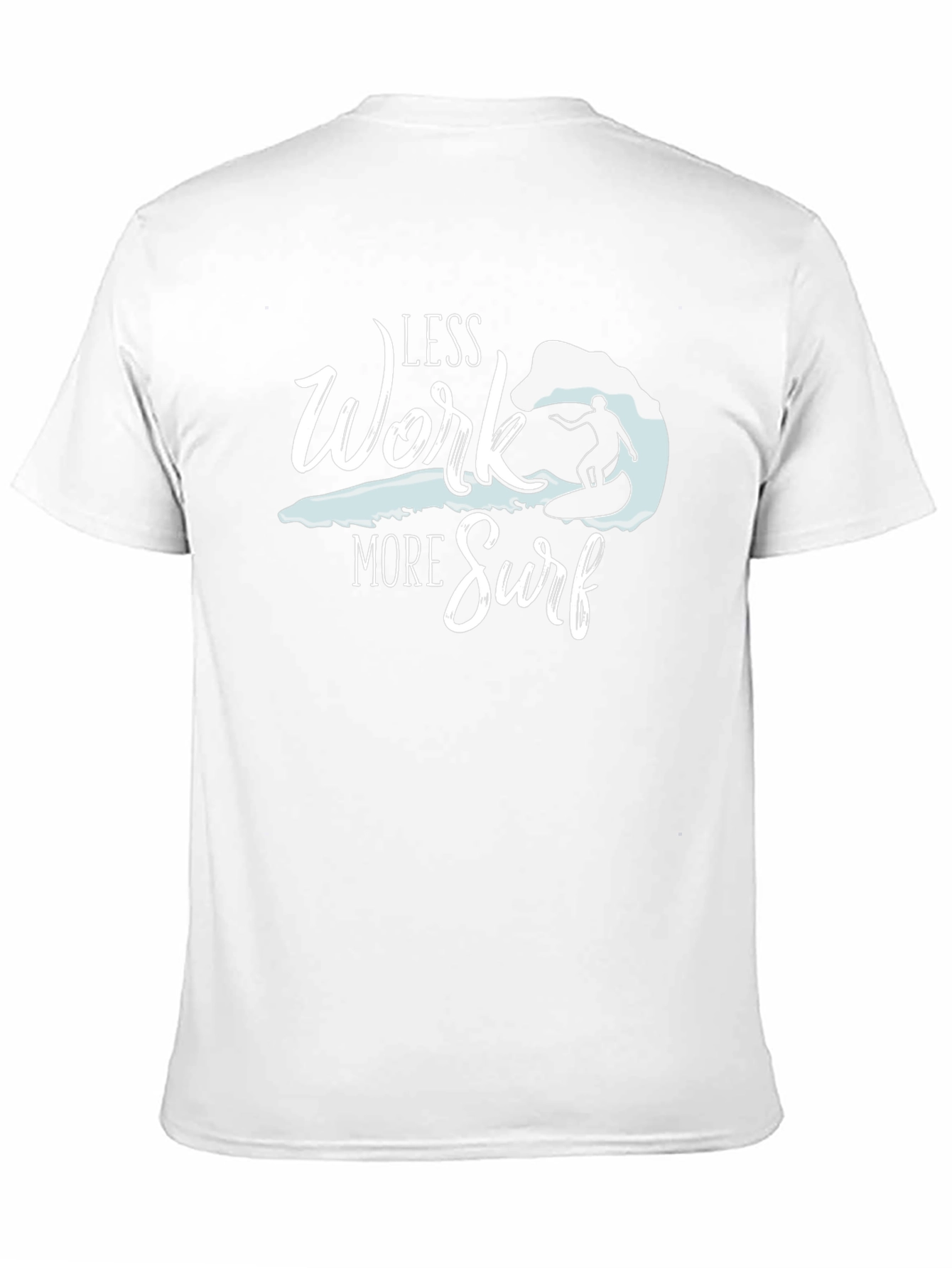 Less Work More Surf Black Graphic Tee