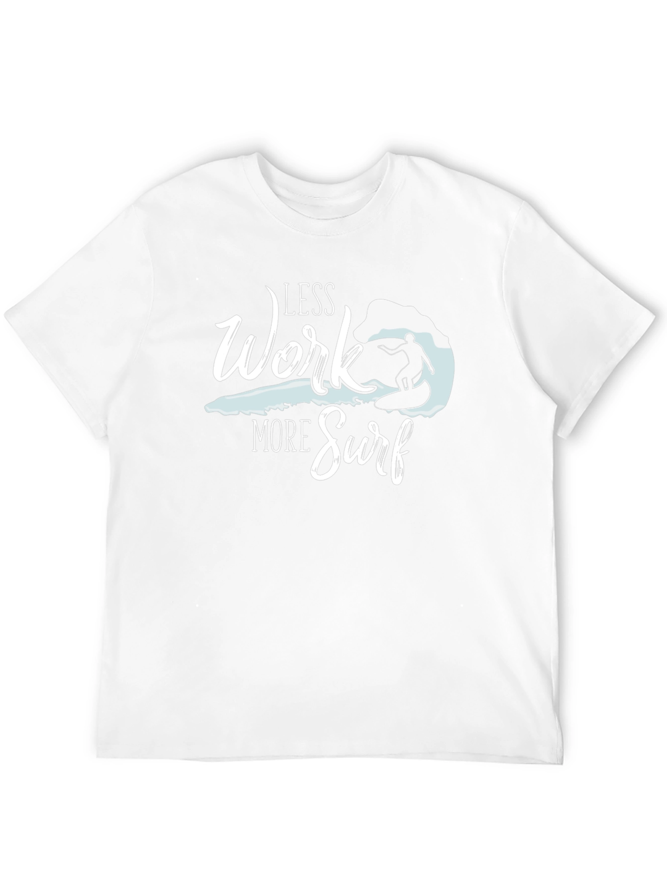 Less Work More Surf Black Graphic Tee