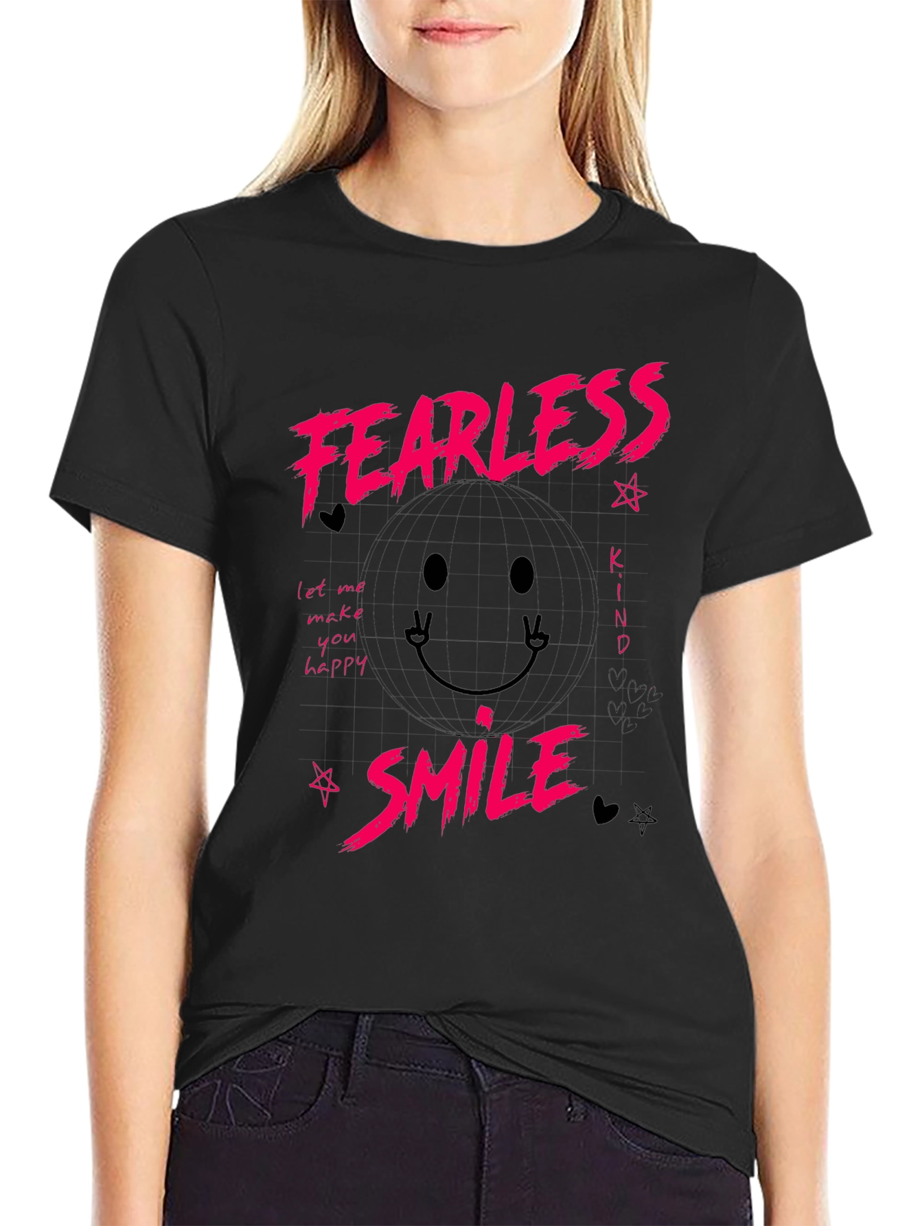 Fearless Smile Graphic T-Shirt