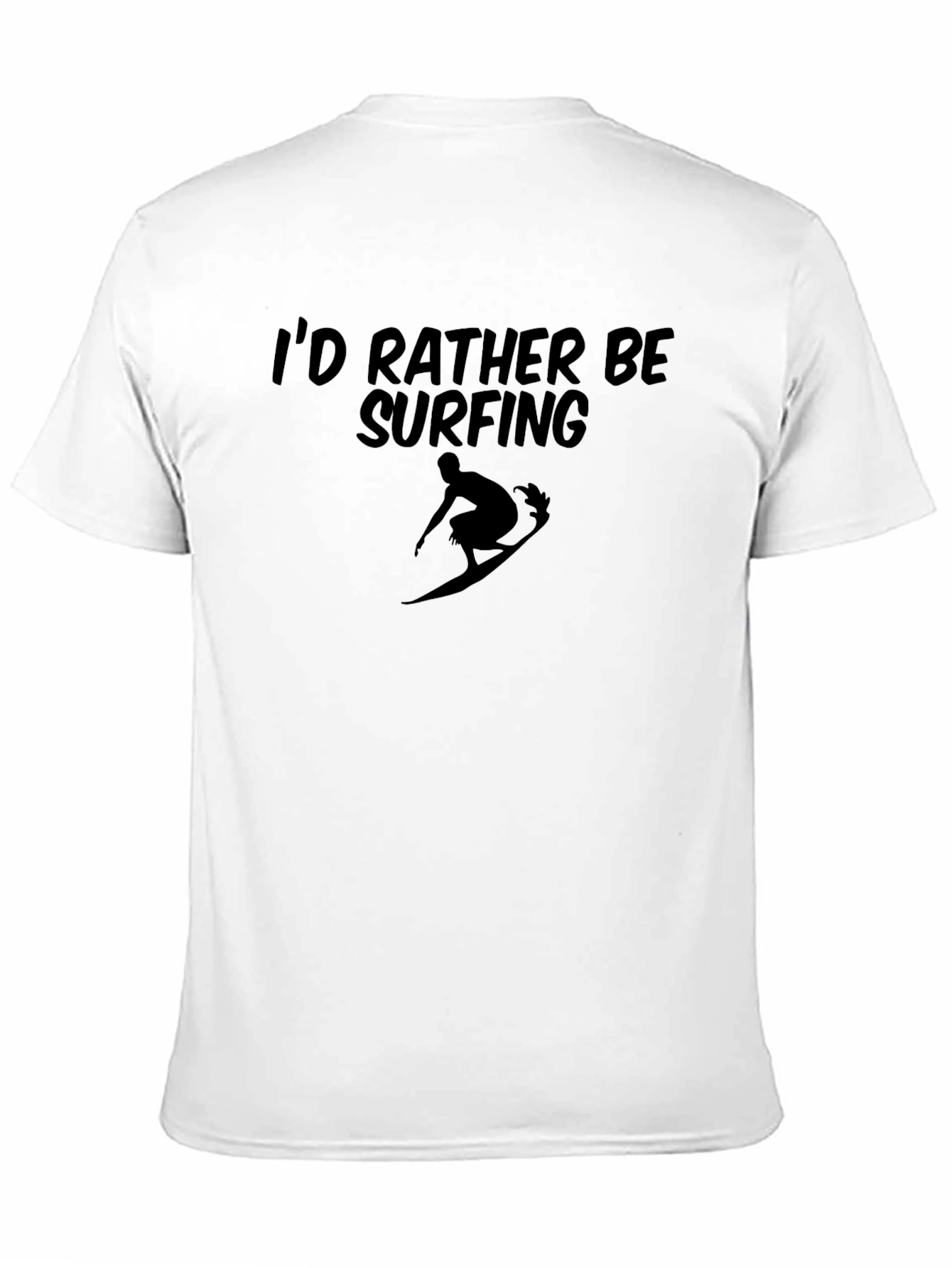Id Rather Be Surfing Black Graphic Tee