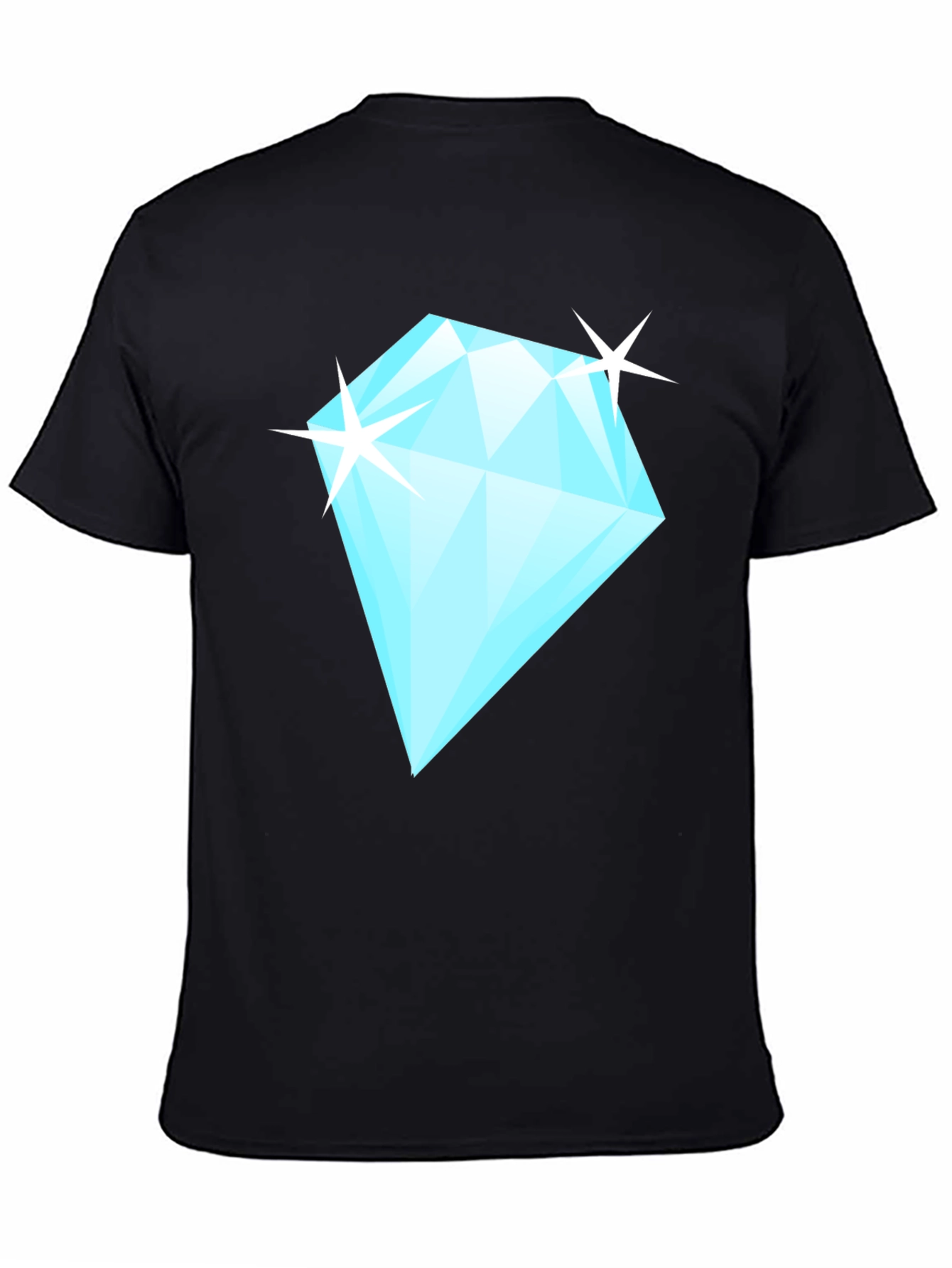 Diamond Sparkle Graphic Black T-Shirt