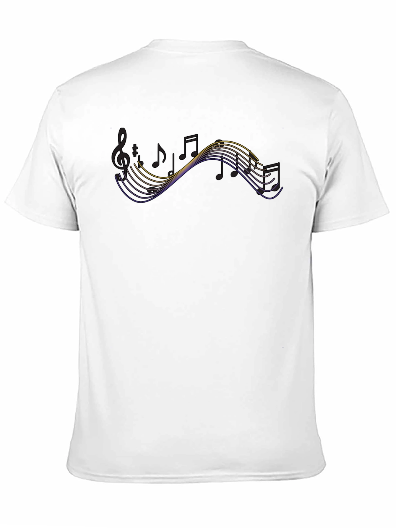 Music Notes Graphic Black T-Shirt