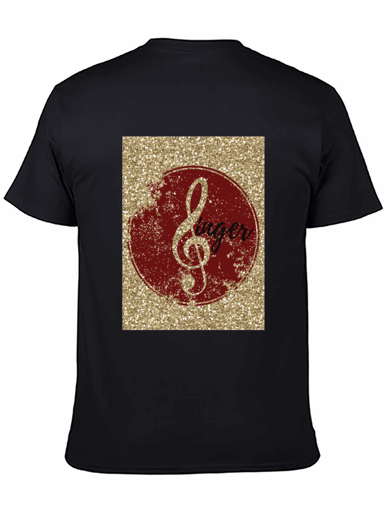 Singer Treble Clef Graphic Tee - Black