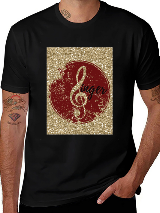 Singer Treble Clef Graphic Tee - Black