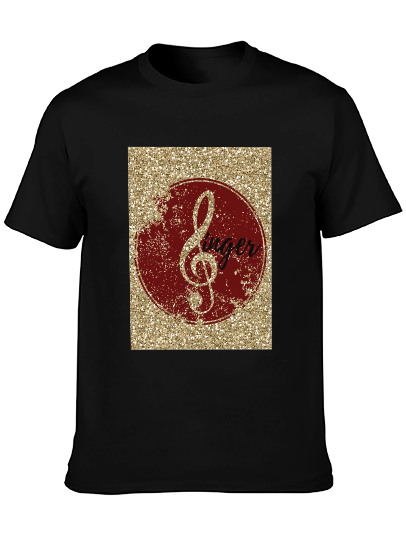 Singer Treble Clef Graphic Tee - Black