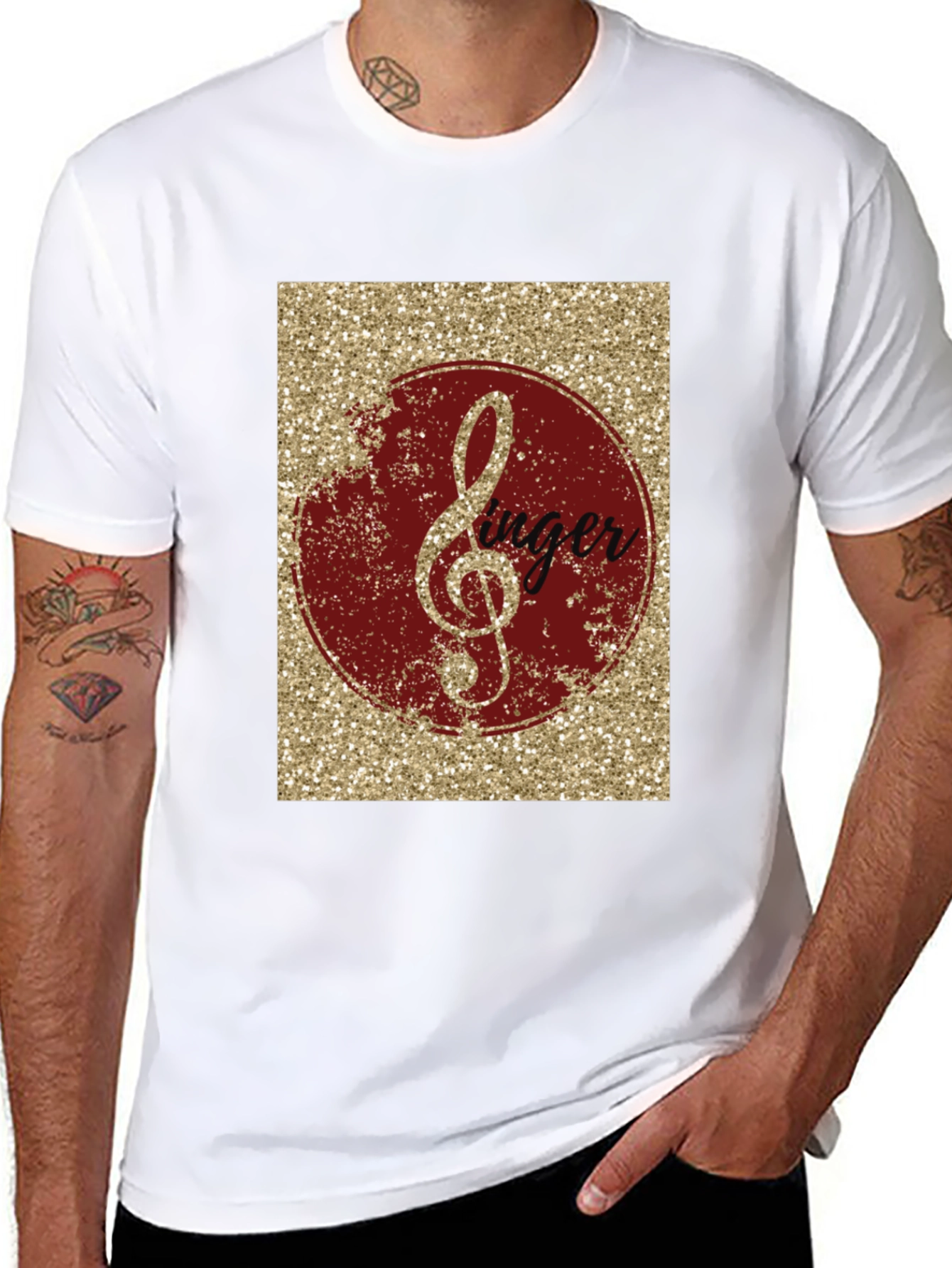 Singer Treble Clef Graphic Tee - Black