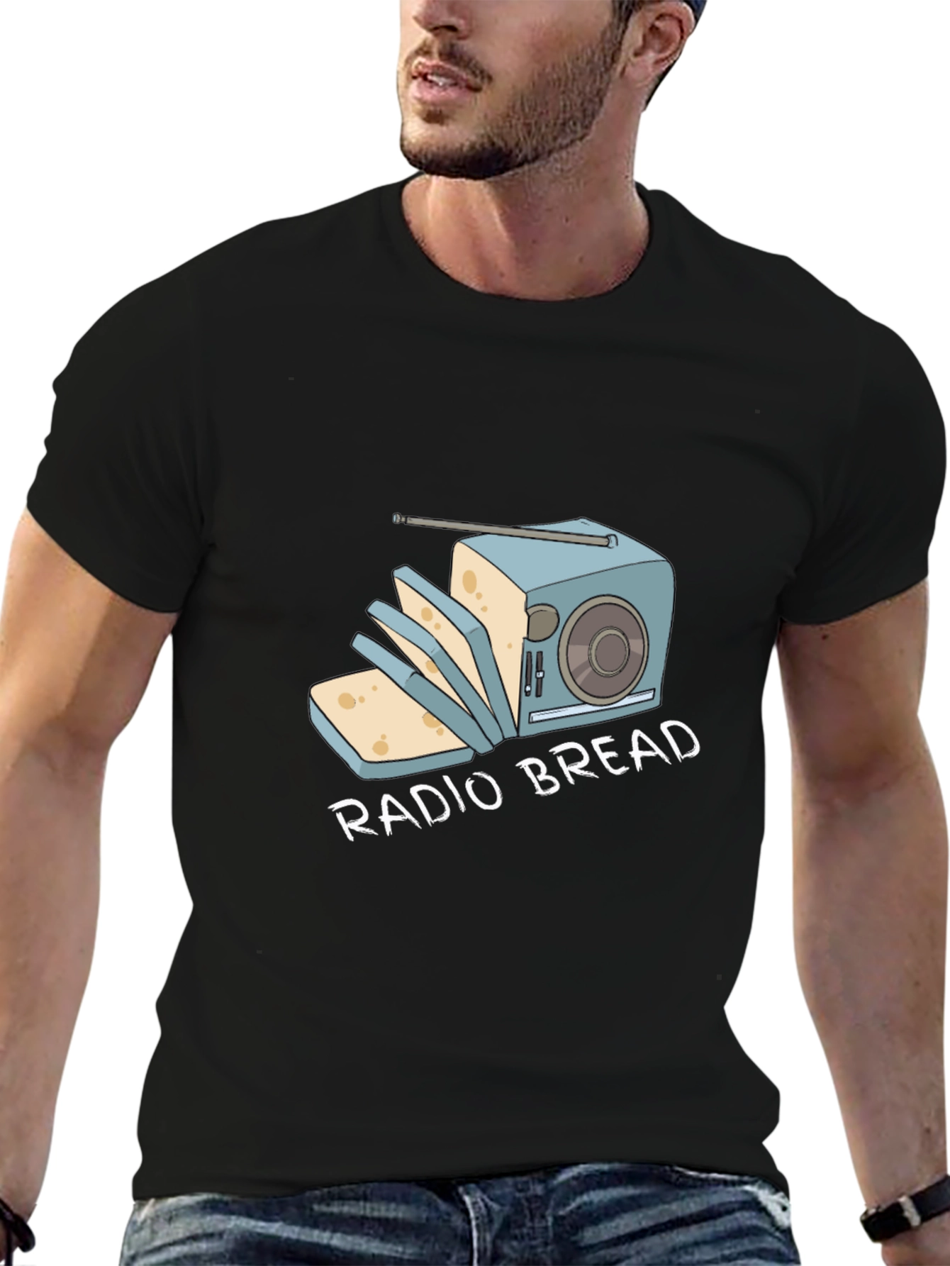 Radio Bread Funny Graphic T-Shirt