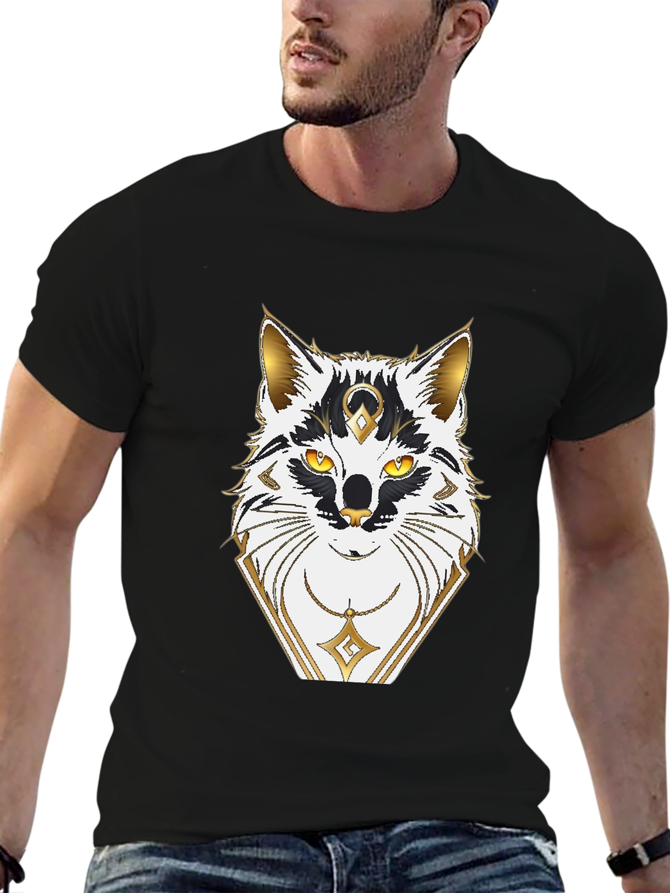 Mystic Fox Graphic Black T-Shirt