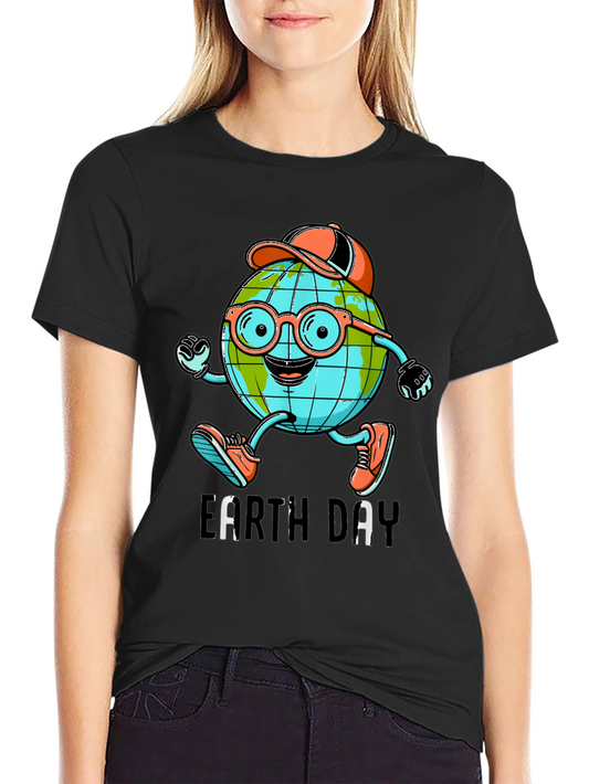 Earth Day Cartoon Globe T-Shirt
