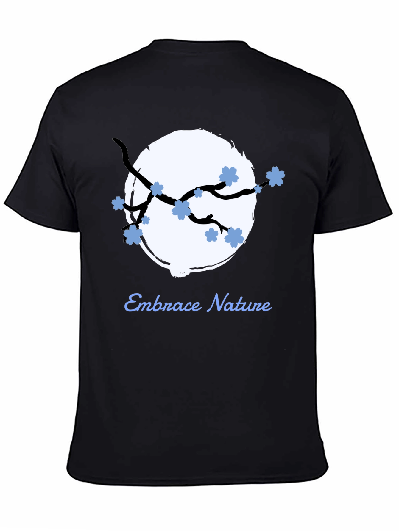 Embrace Nature Graphic Tee - Black Cotton Blend