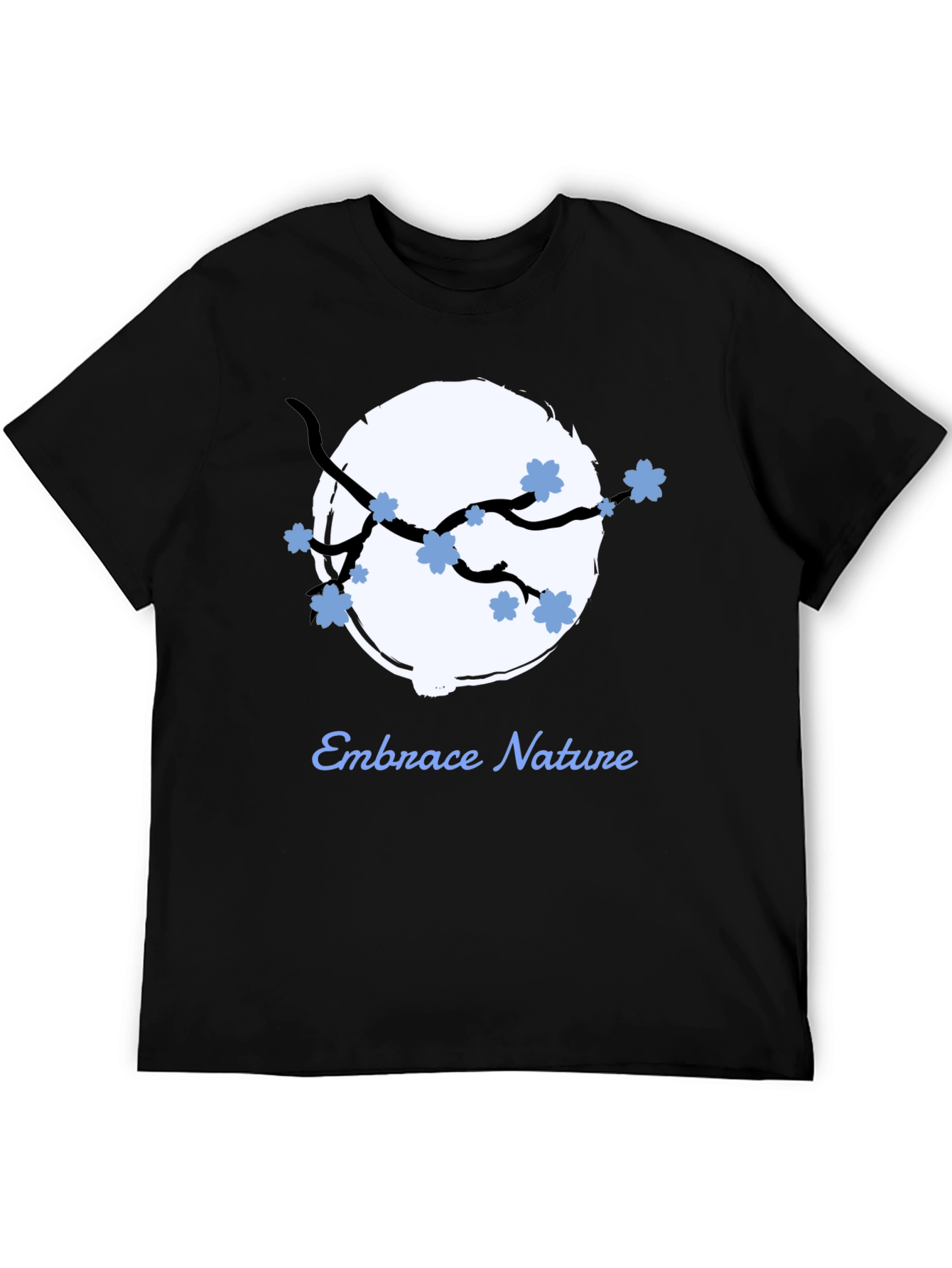 Embrace Nature Graphic Tee - Black Cotton Blend