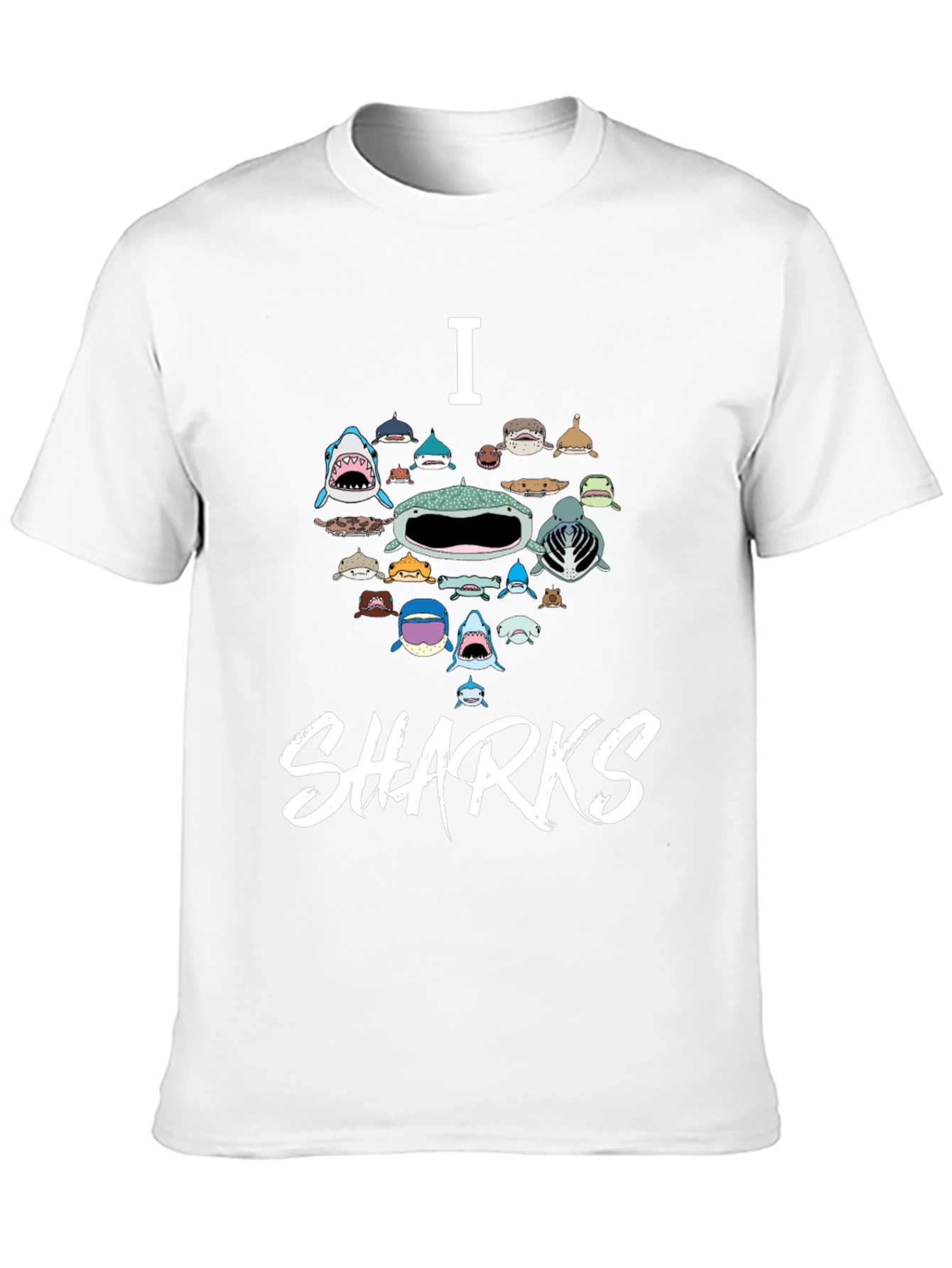 I Love Sharks Graphic T-Shirt