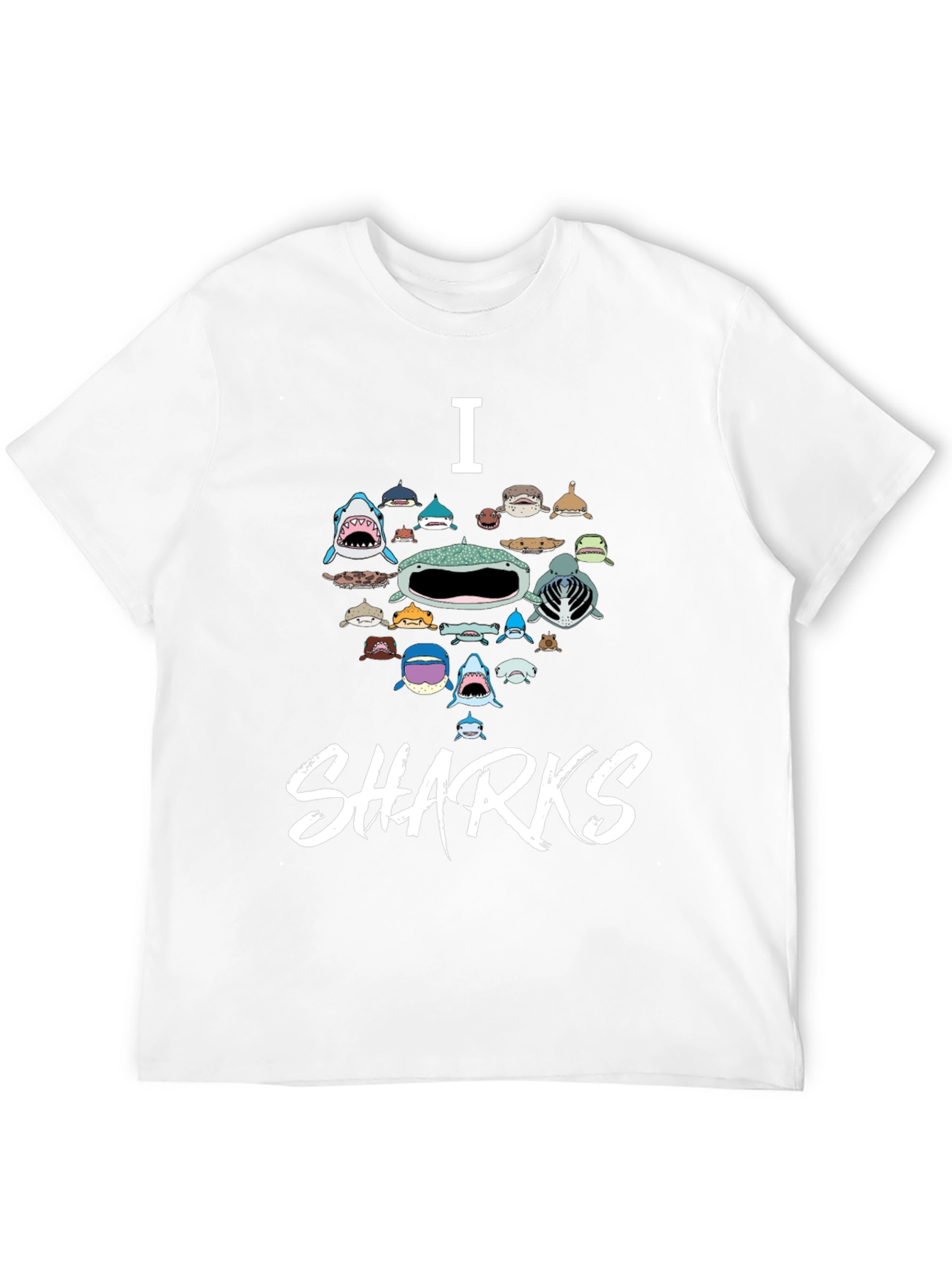 I Love Sharks Graphic T-Shirt
