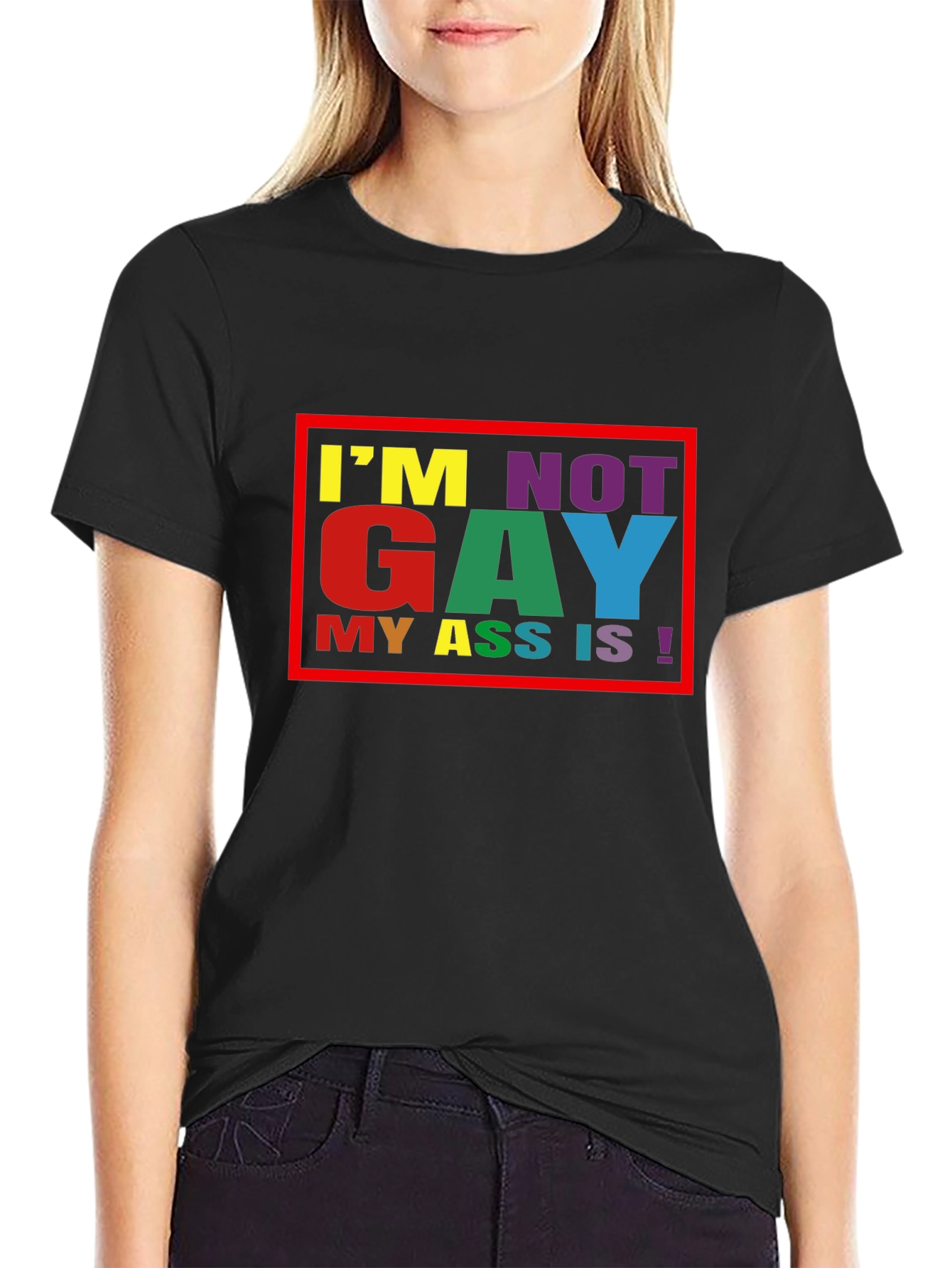 Funny Im Not Gay Graphic Tee
