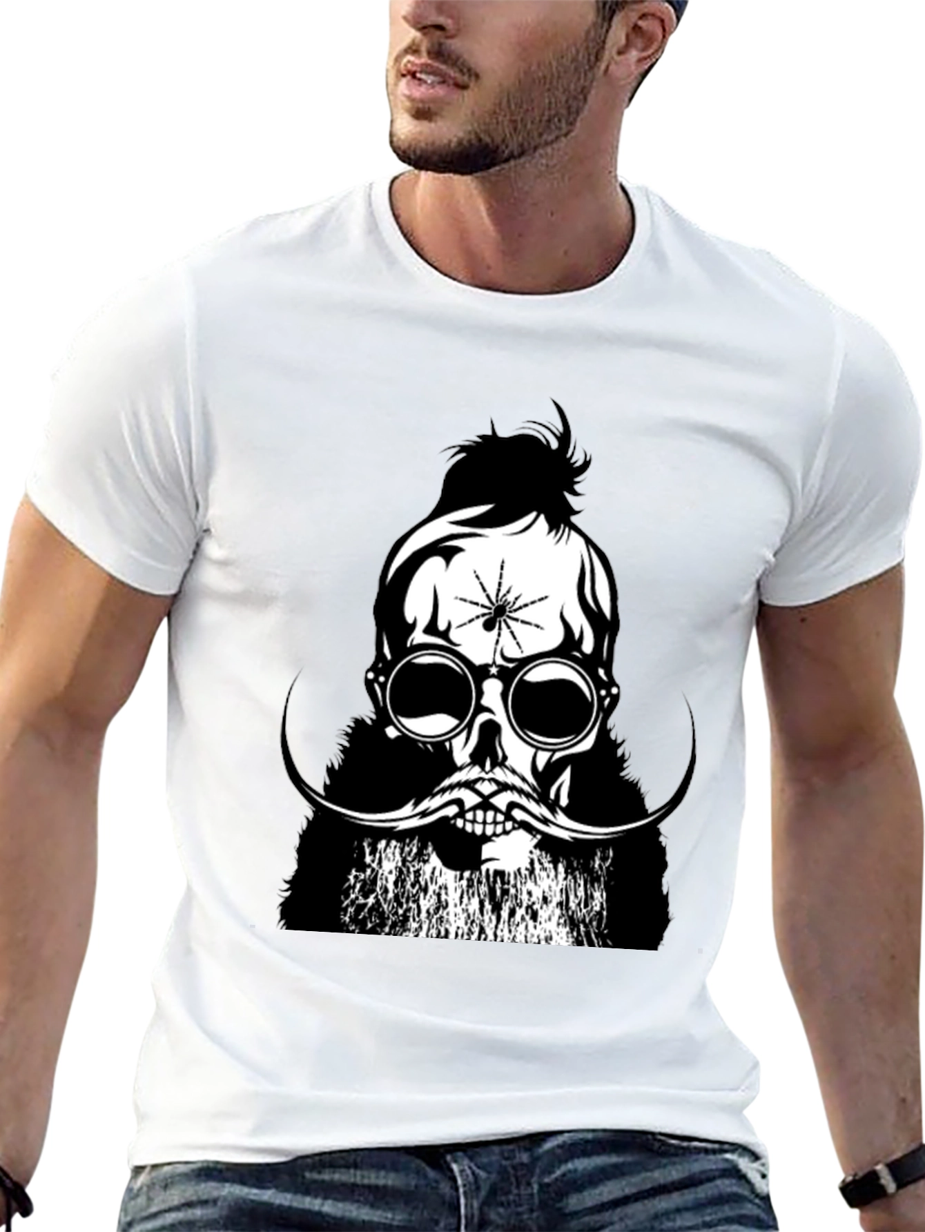 Skull & Spider Graphic Tee - Black
