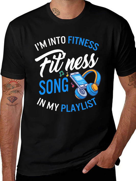 Fitness Song Playlist Graphic T-Shirt