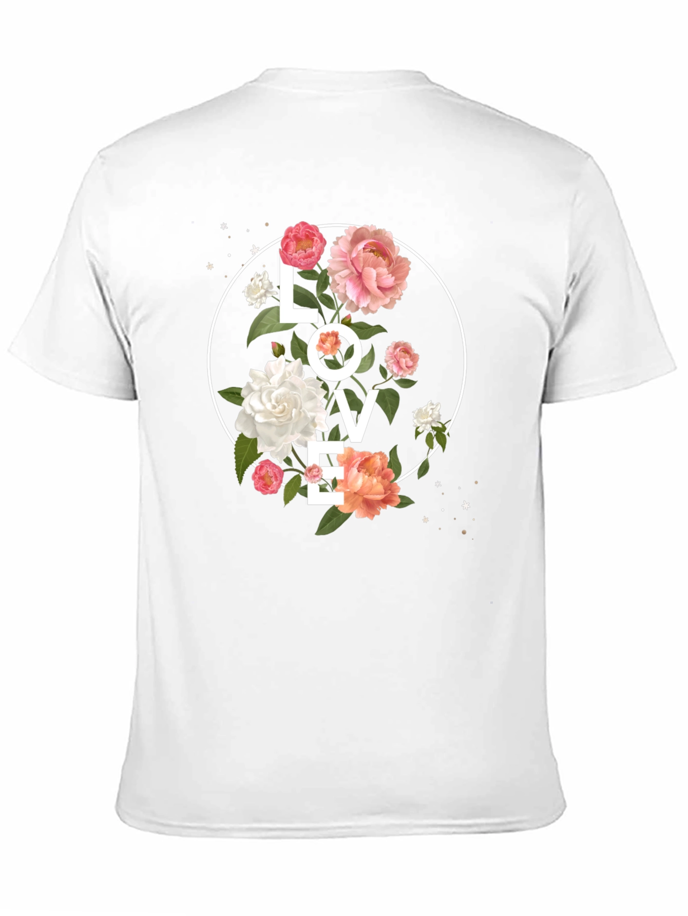 Floral LOVE Graphic Tee - Stylish Black T-Shirt