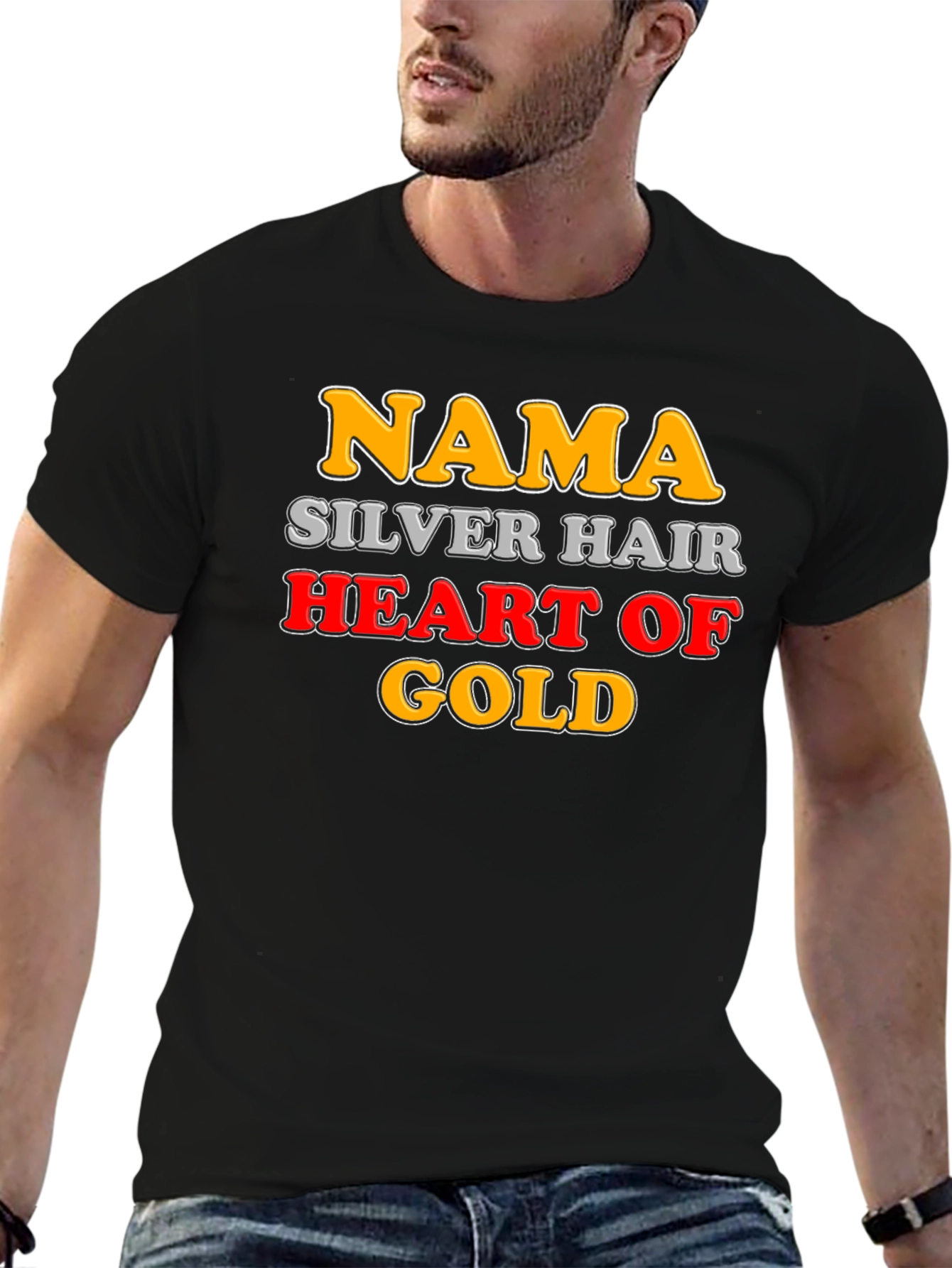 Nama Silver Hair Heart of Gold Novelty T-Shirt