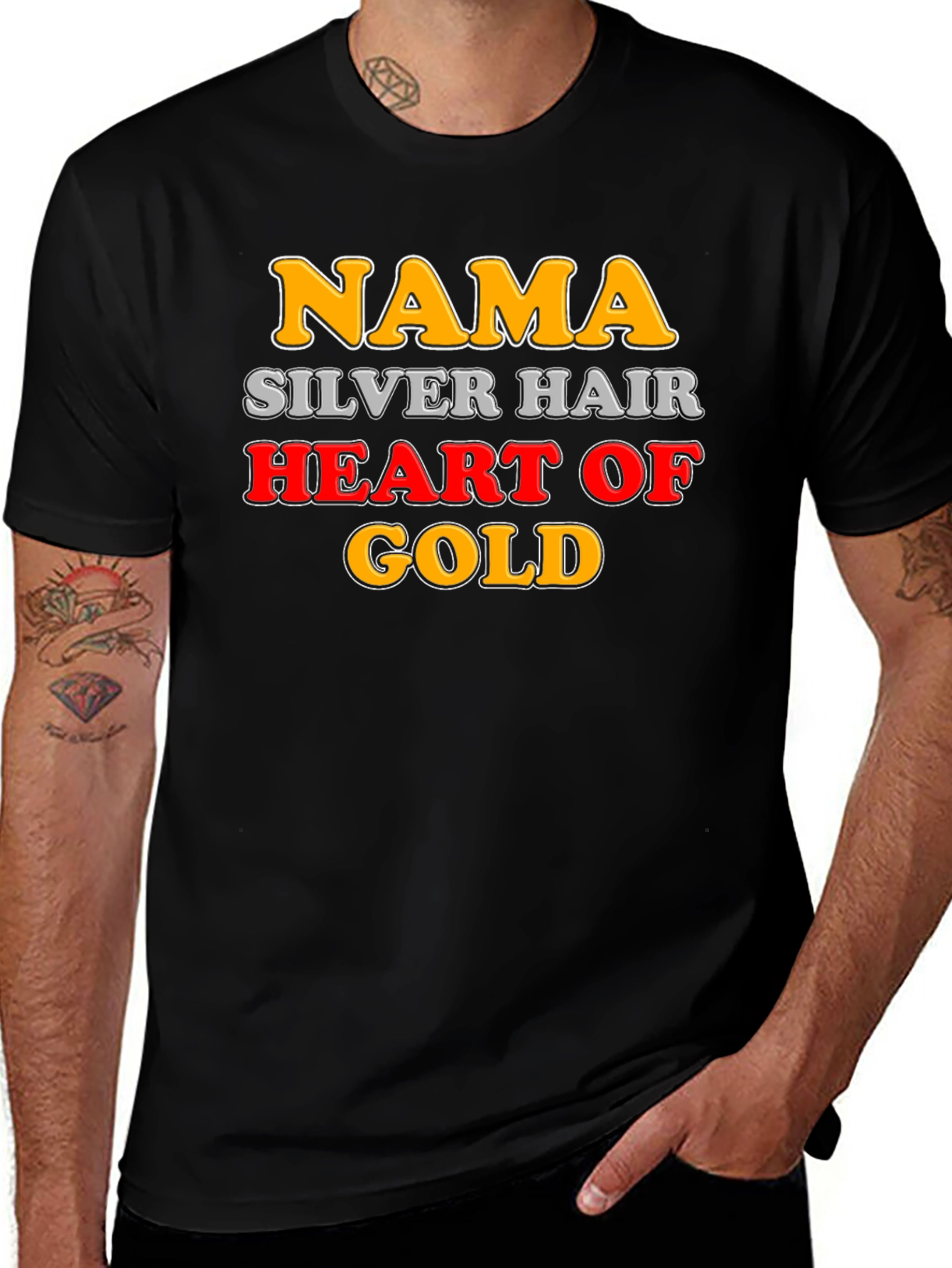 Nama Silver Hair Heart of Gold Novelty T-Shirt