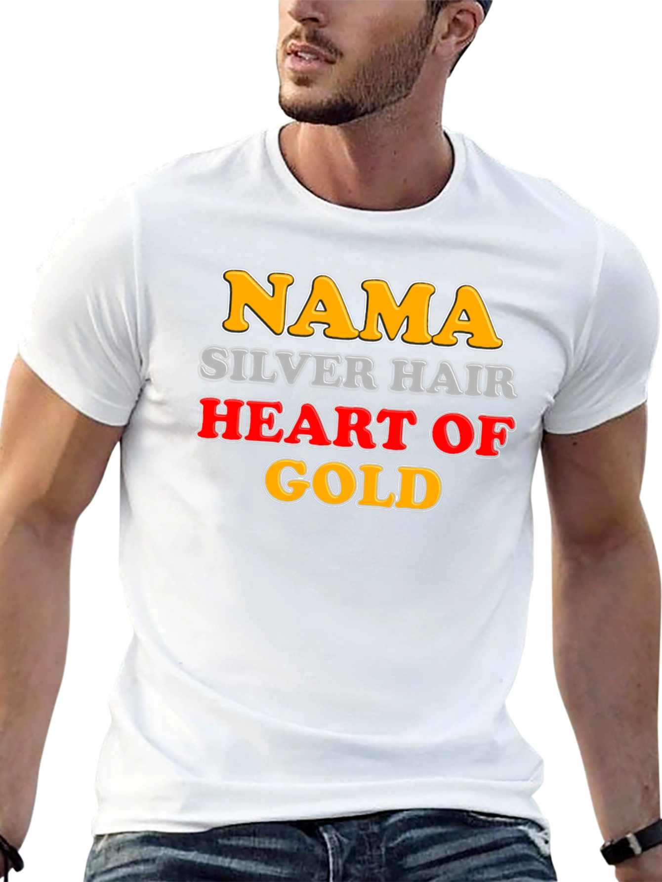 Nama Silver Hair Heart of Gold Novelty T-Shirt