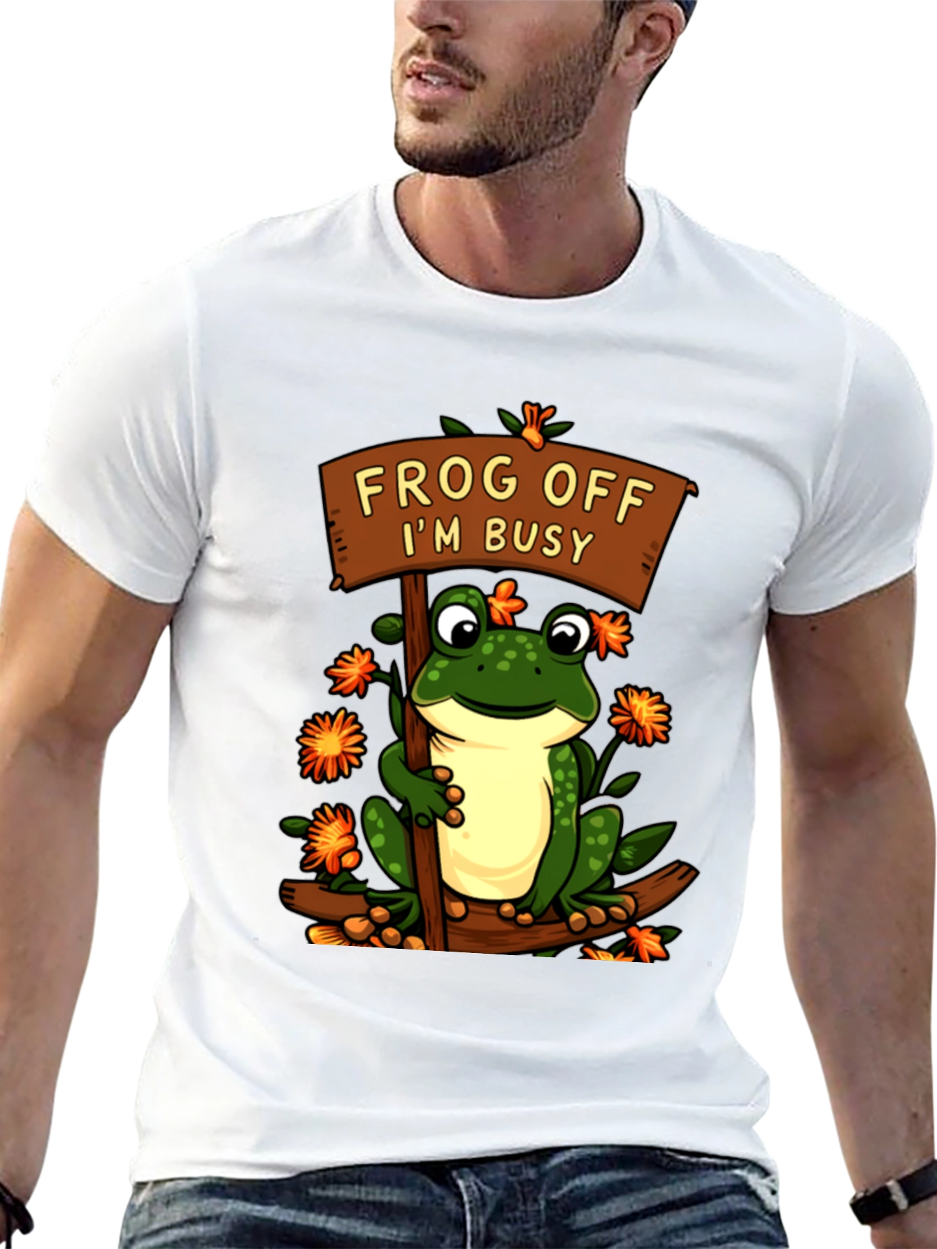 Frog Off Im Busy T-Shirt Funny Animal Tee