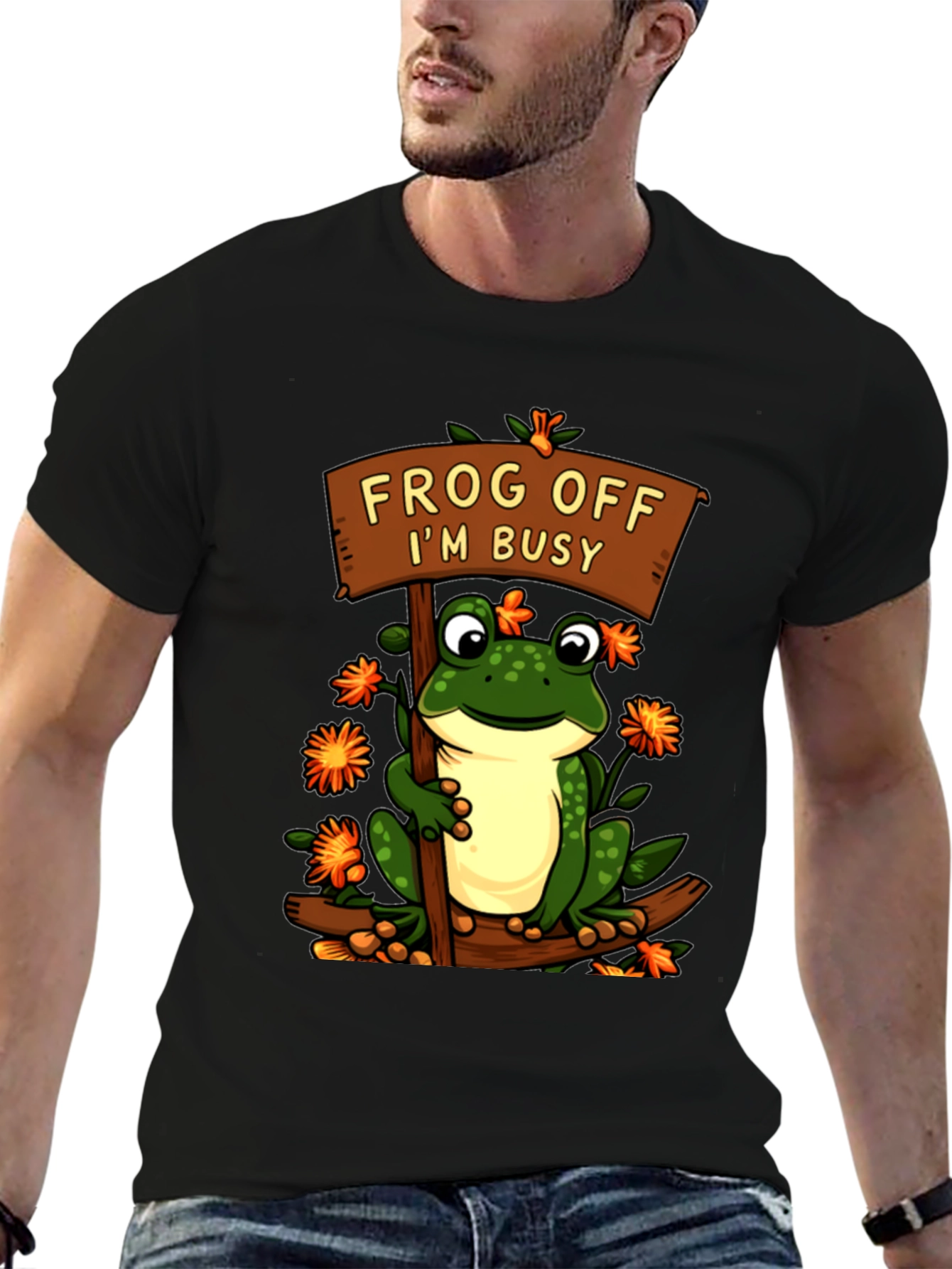 Frog Off Im Busy T-Shirt Funny Animal Tee