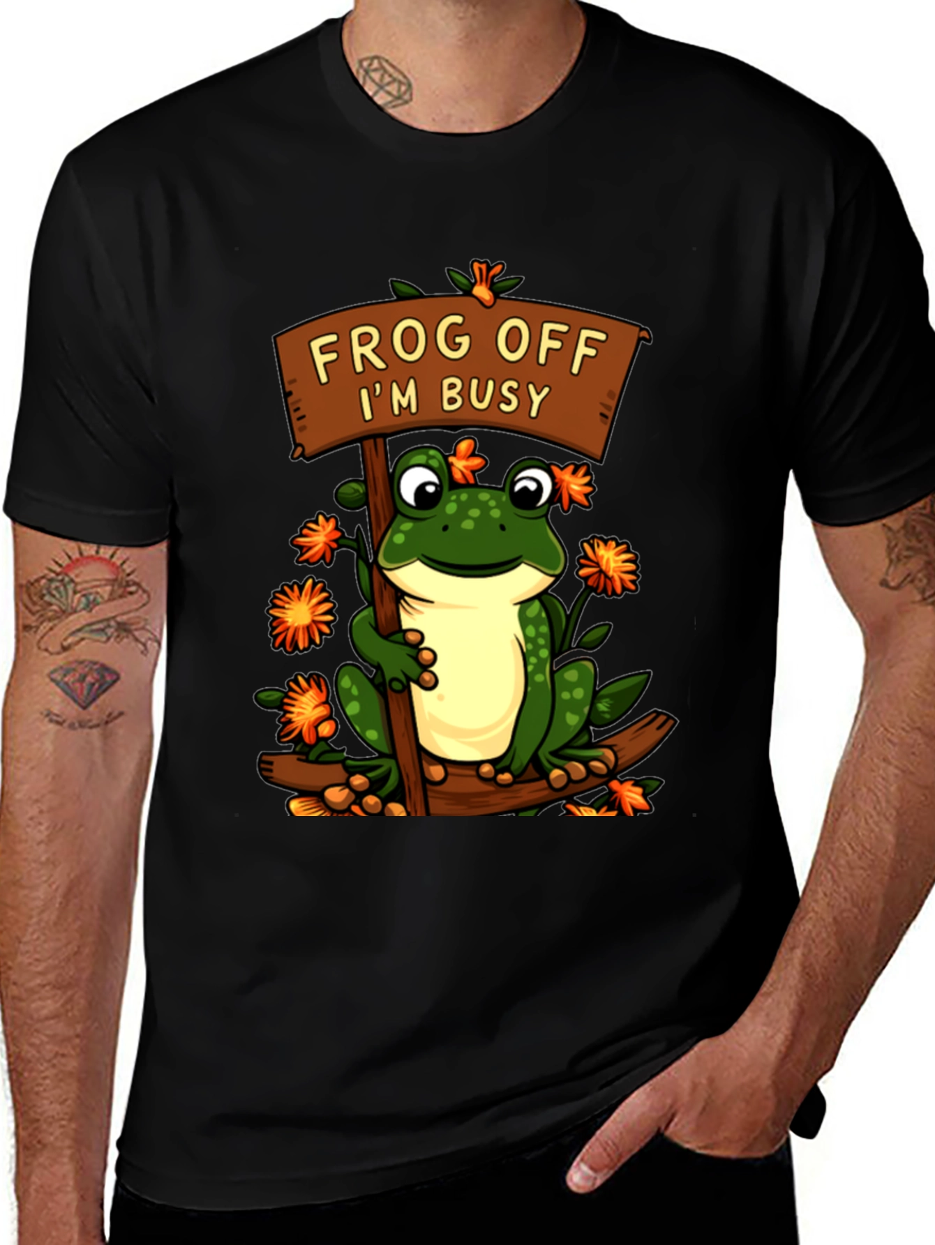 Frog Off Im Busy T-Shirt Funny Animal Tee