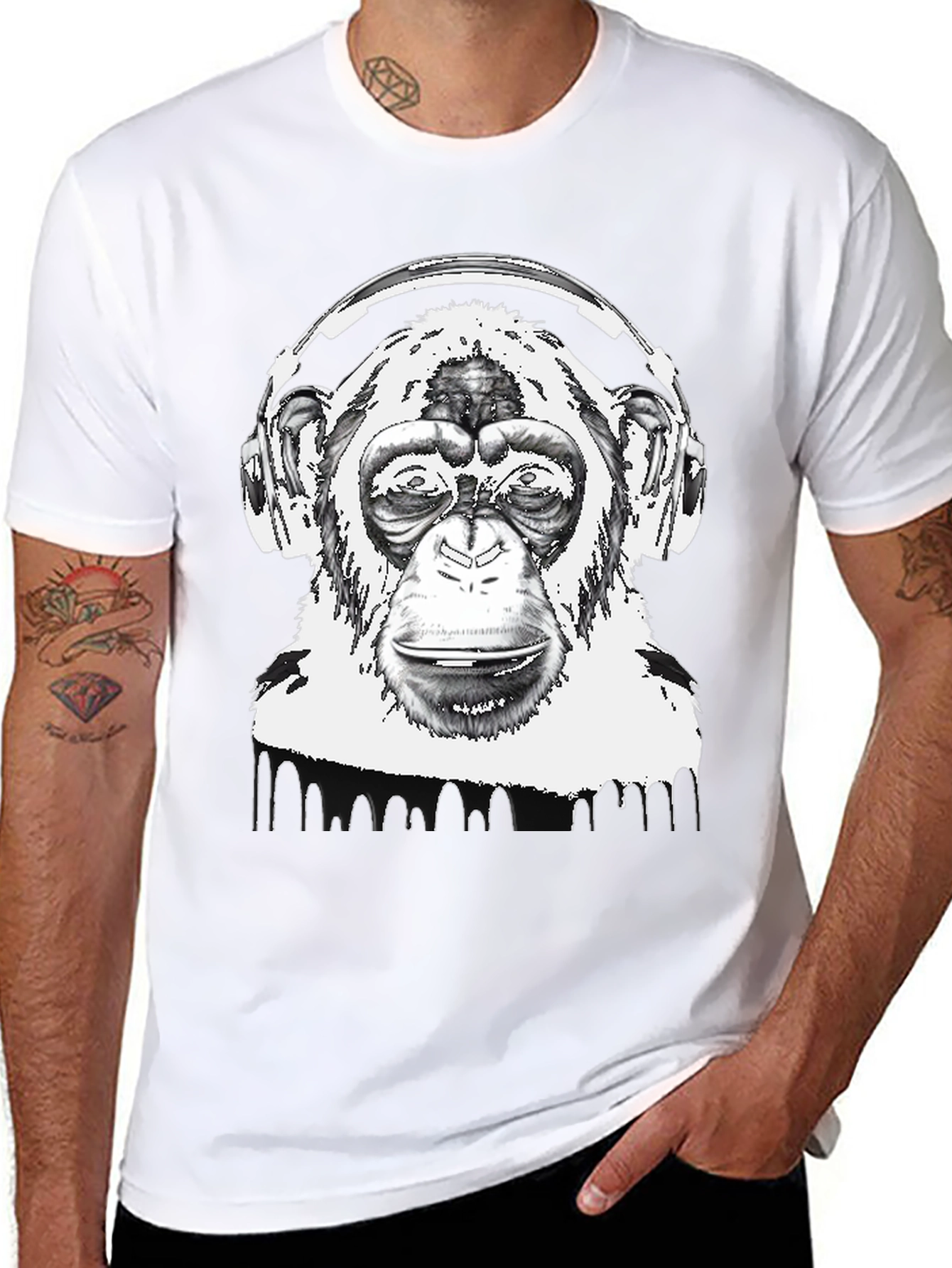 Monkey DJ Graphic Tee - Cool & Unique Design
