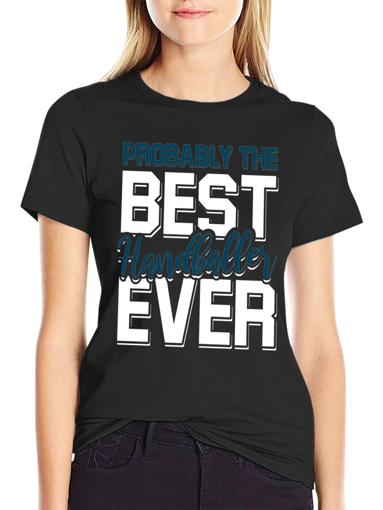 Best Handballer Ever T-Shirt Black Cotton