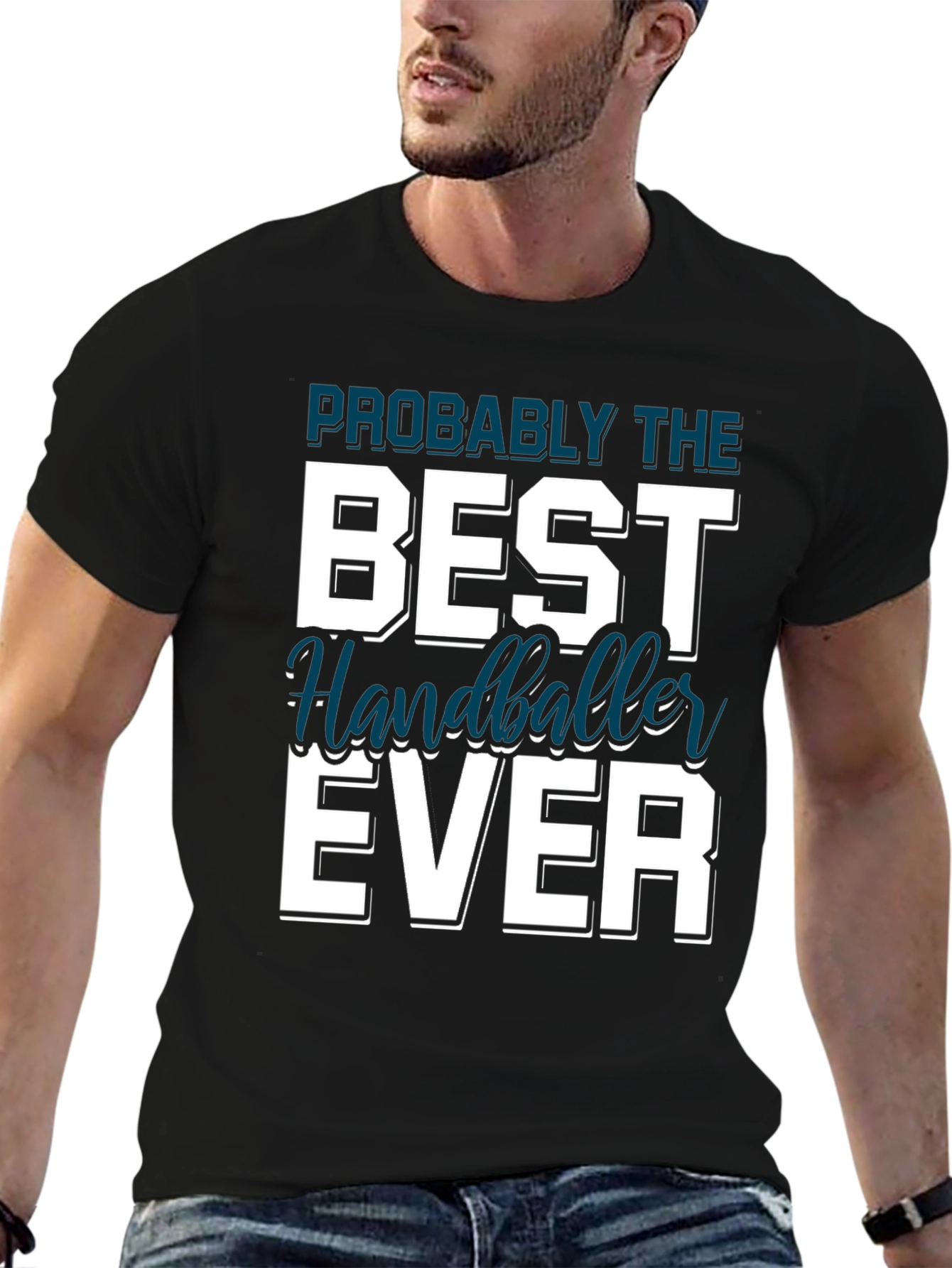 Best Handballer Ever T-Shirt Black Cotton